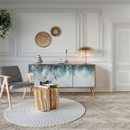 PALM VEIL Sideboard mit 3 Türen in Eiche-Optik