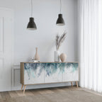 PALM VEIL Sideboard mit 3 Türen in Eiche-Optik
