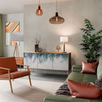 PALM VEIL Sideboard mit 3 Türen in Eiche-Optik