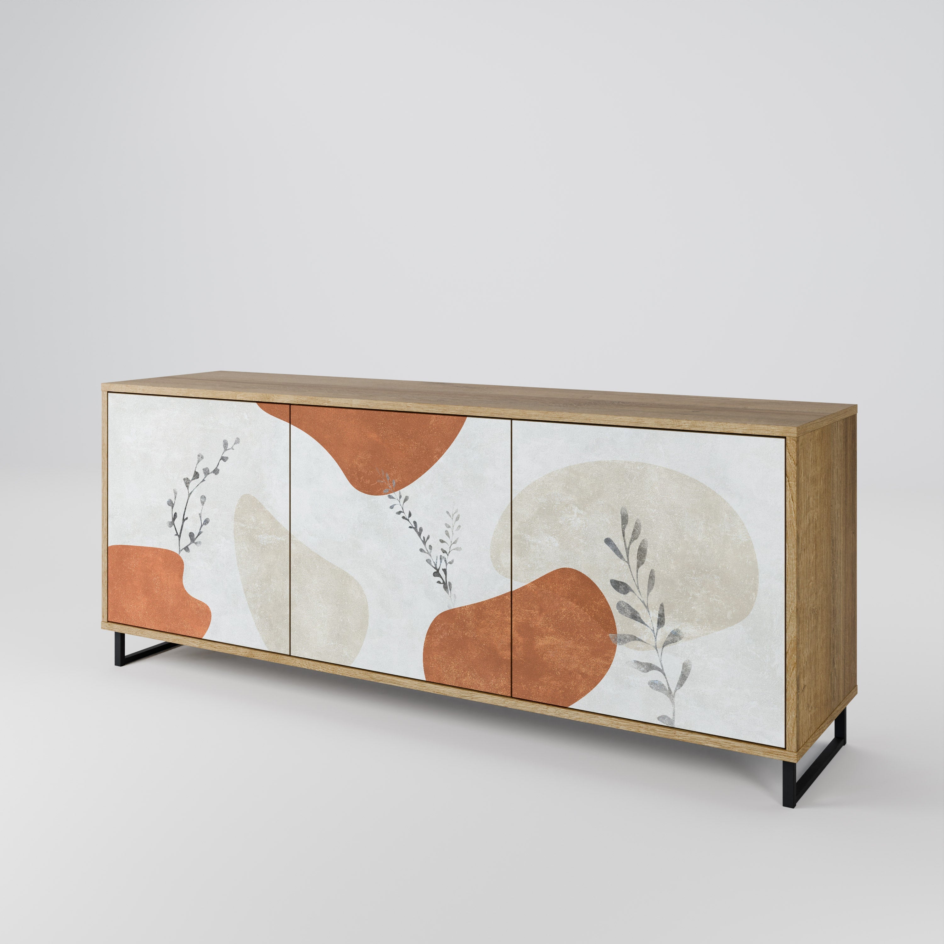 TRANQUIL TWIG 3-türiges Sideboard in Eichenoptik