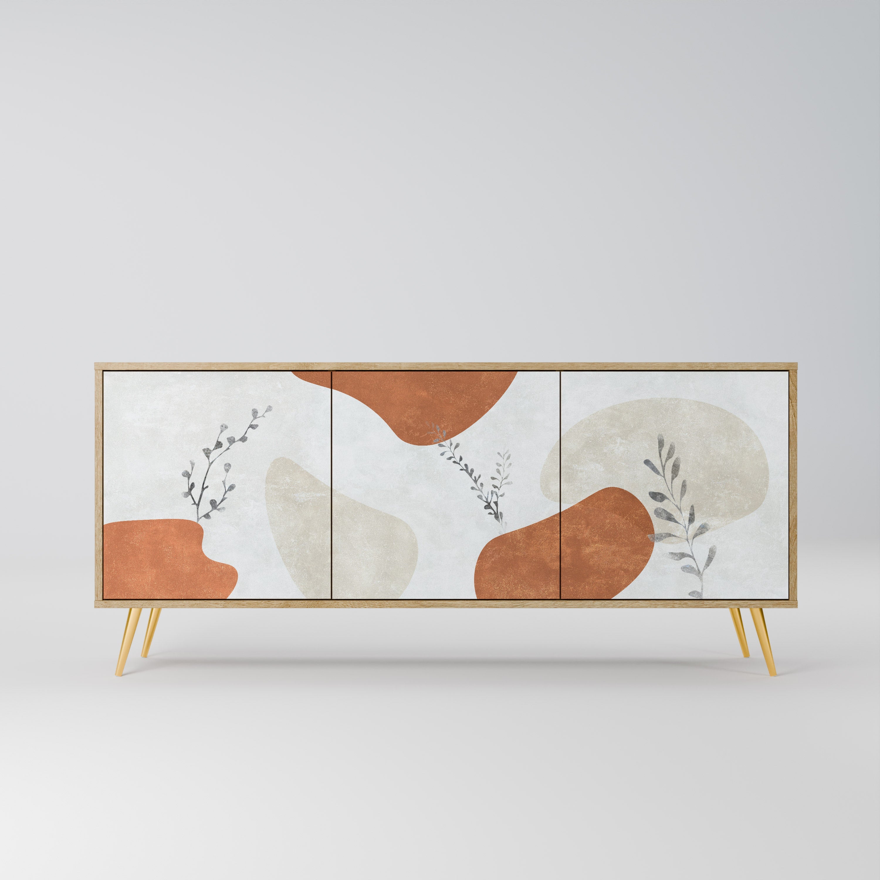 TRANQUIL TWIG 3-türiges Sideboard in Eichenoptik