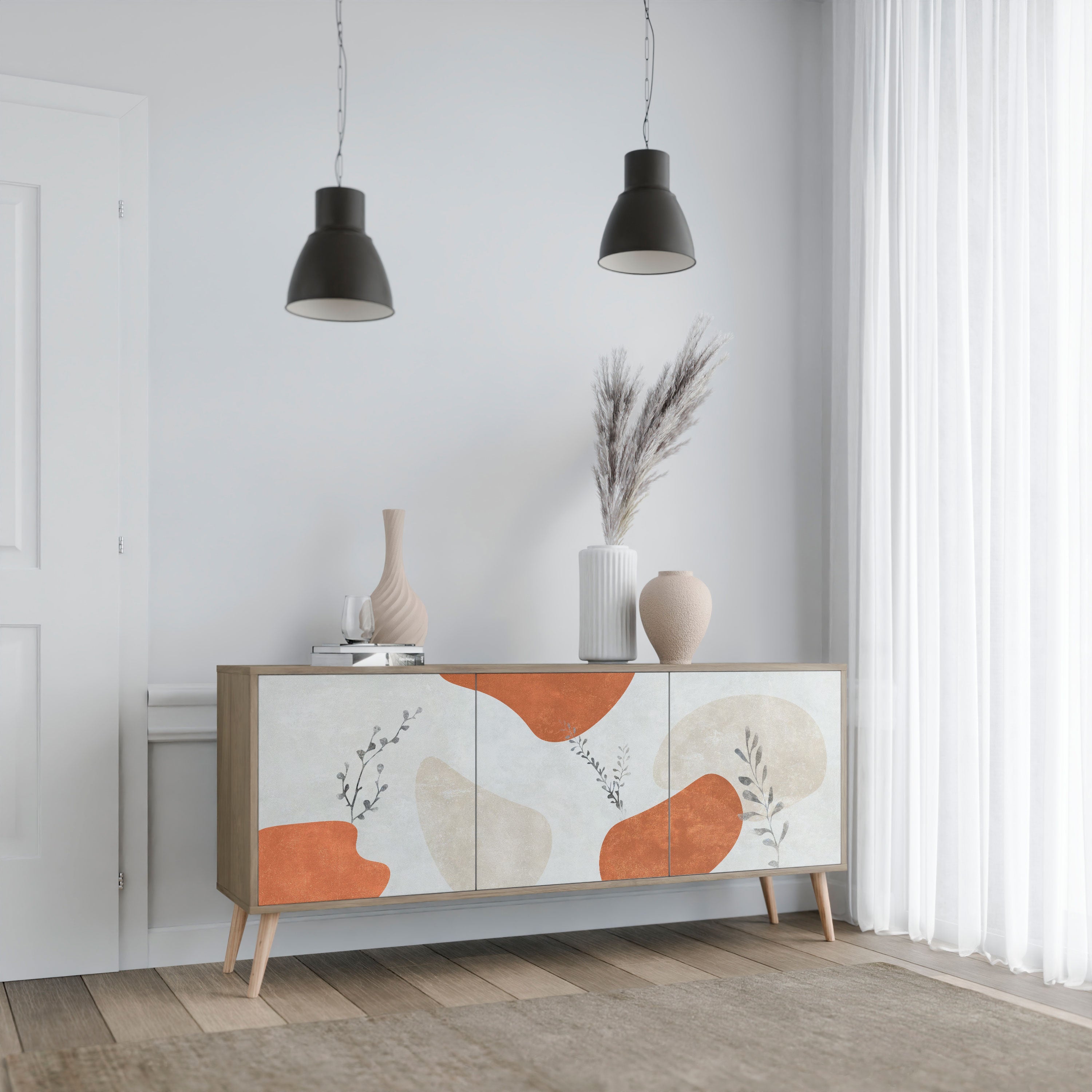 TRANQUIL TWIG 3-türiges Sideboard in Eichenoptik