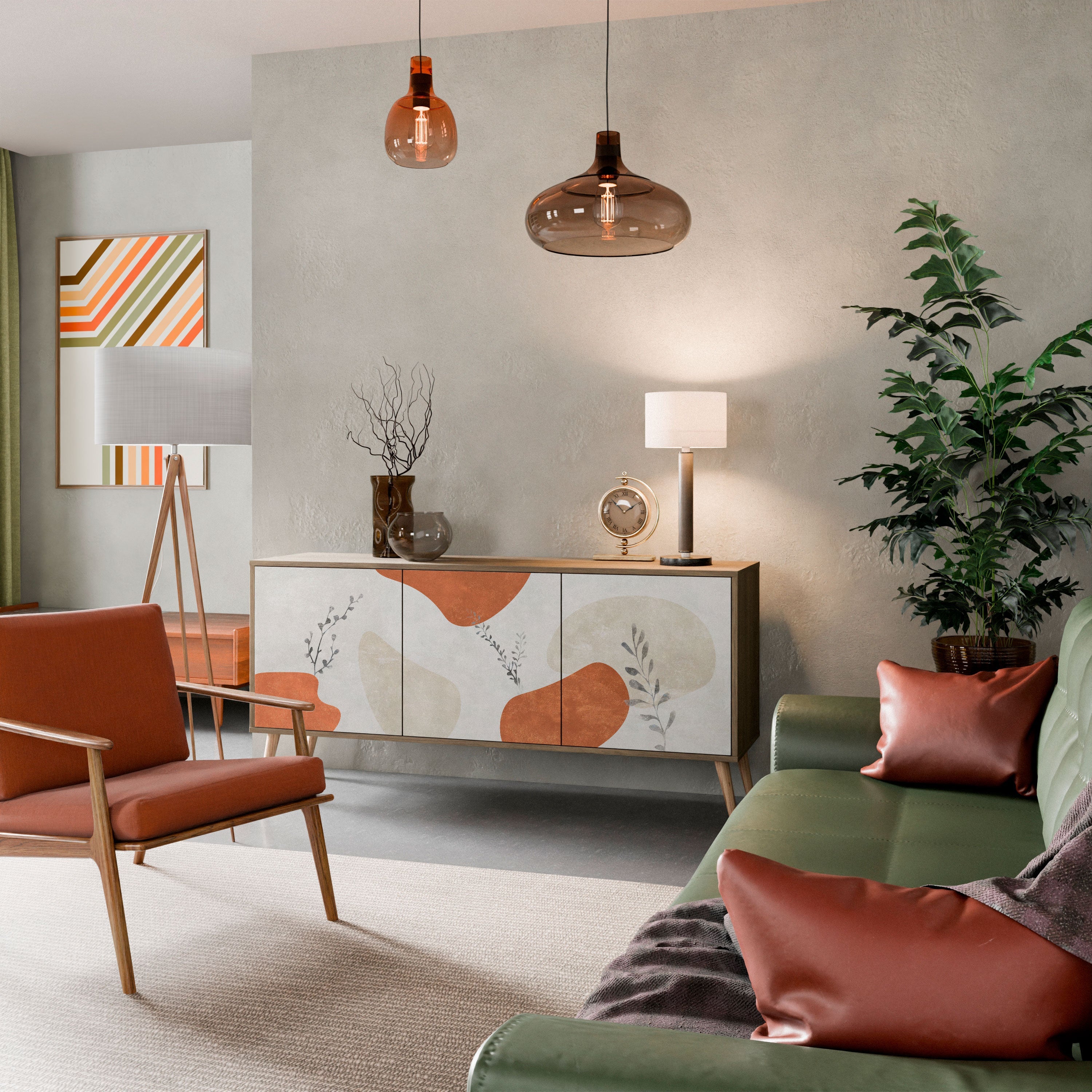 TRANQUIL TWIG 3-türiges Sideboard in Eichenoptik