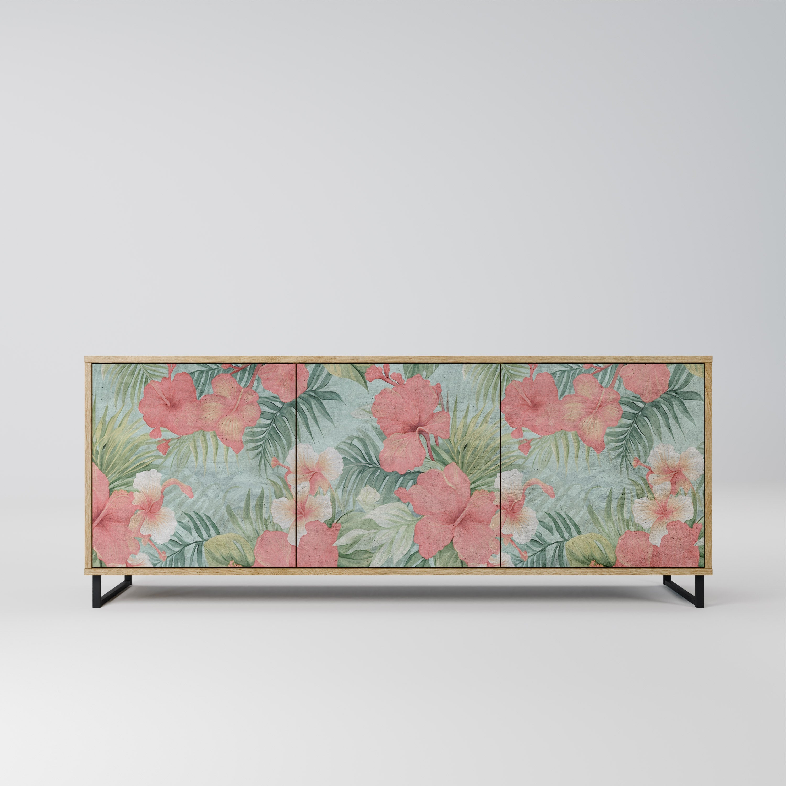 HAWAIIAN SPIRIT 3-türiges Sideboard in Eichenoptik