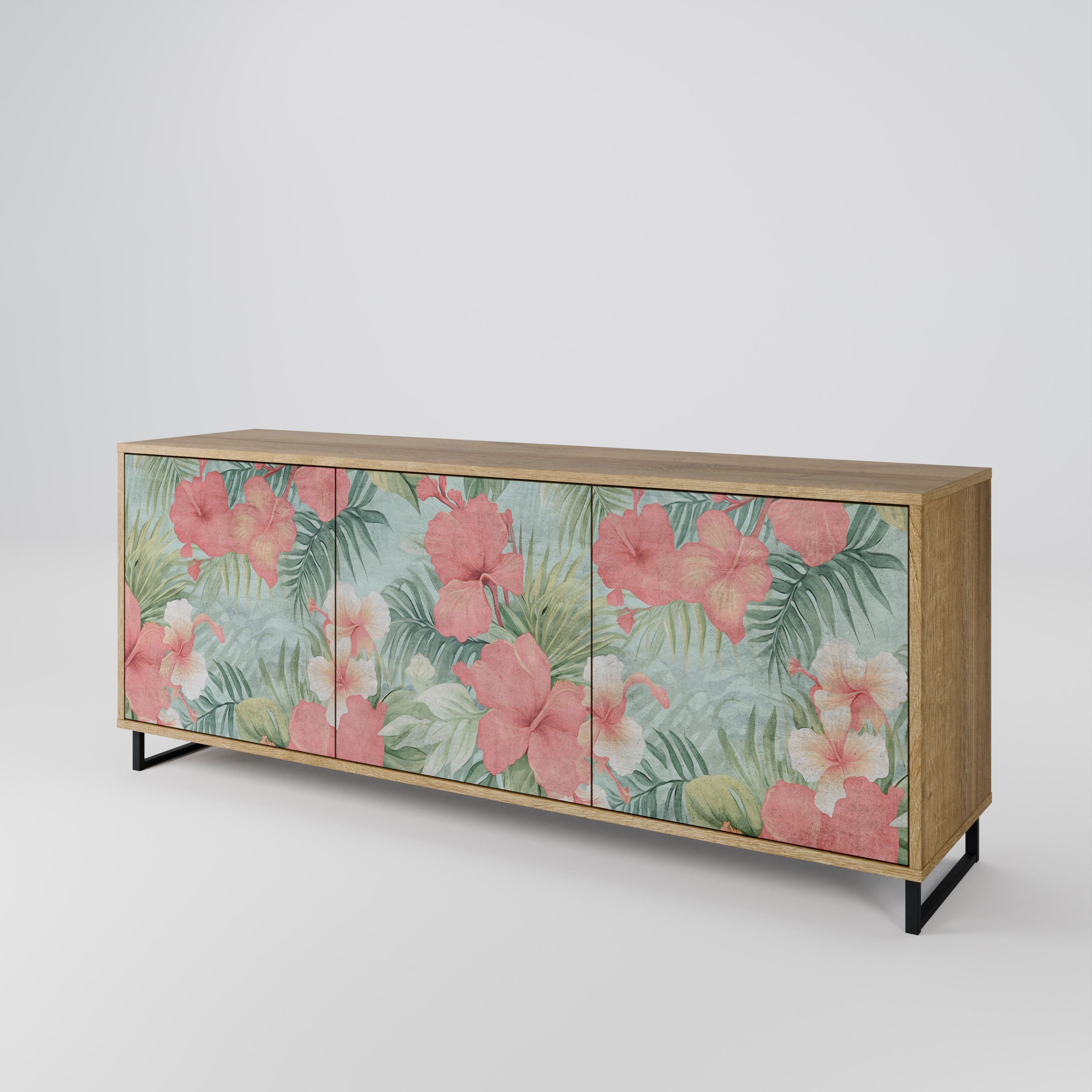 HAWAIIAN SPIRIT 3-türiges Sideboard in Eichenoptik