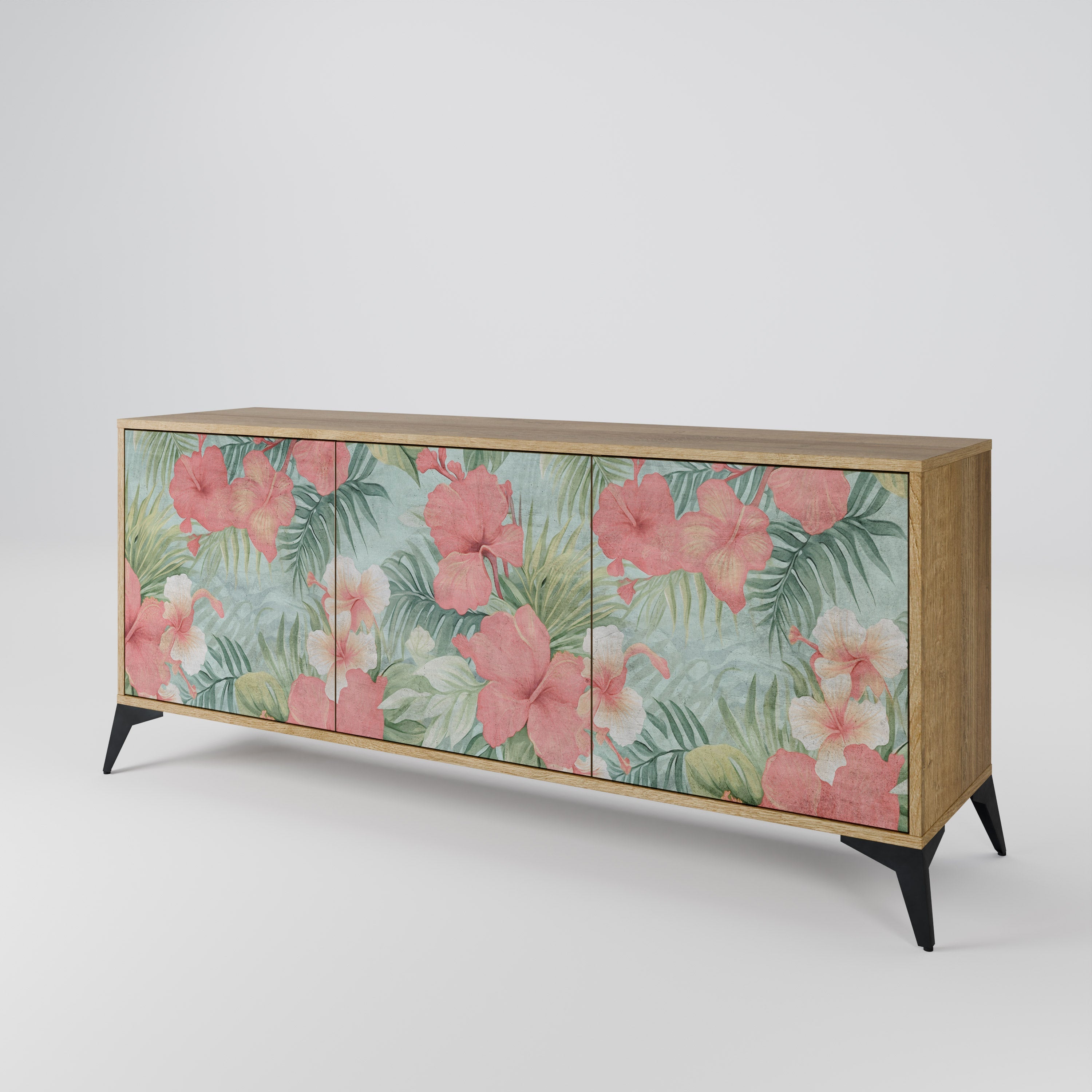 HAWAIIAN SPIRIT 3-türiges Sideboard in Eichenoptik