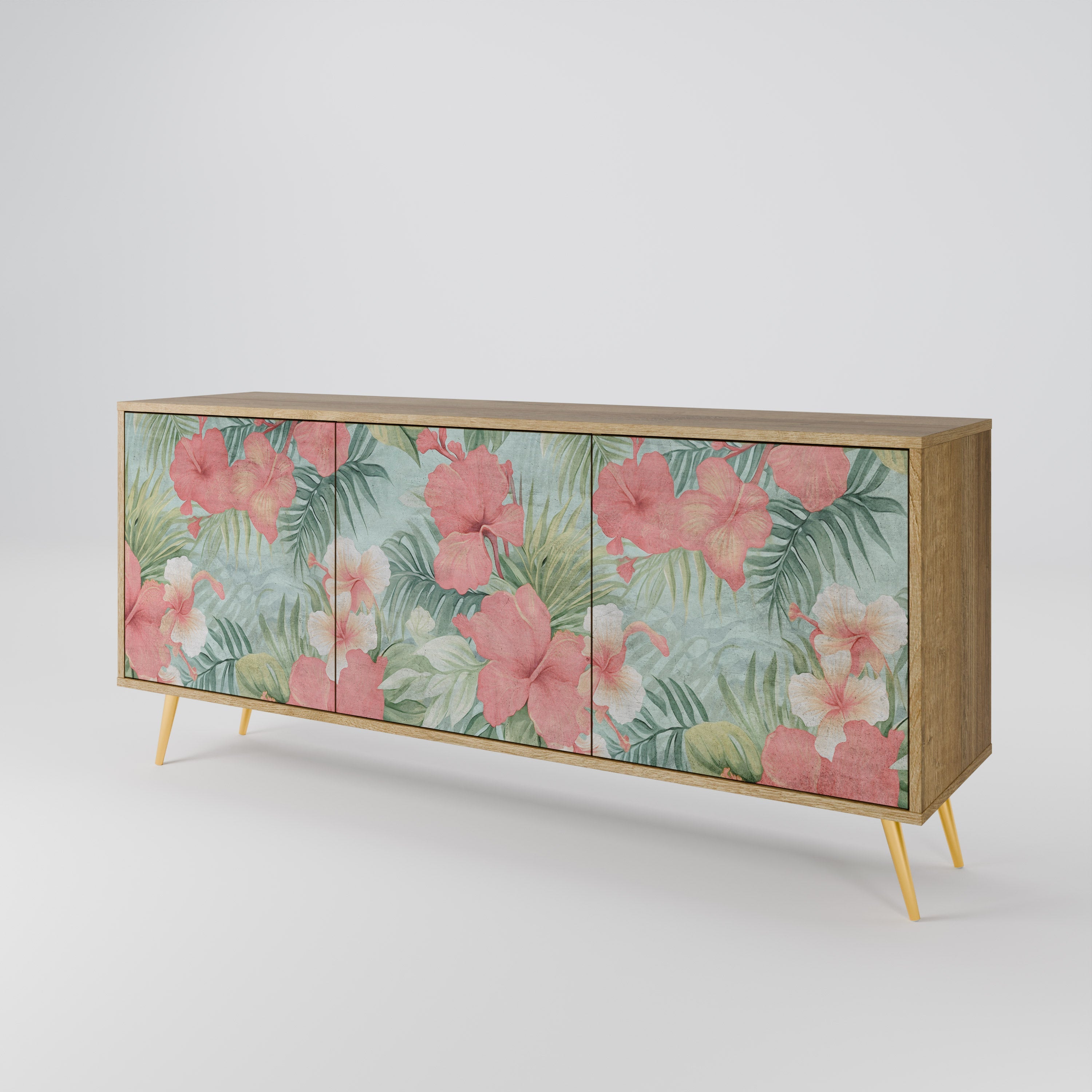 HAWAIIAN SPIRIT 3-türiges Sideboard in Eichenoptik