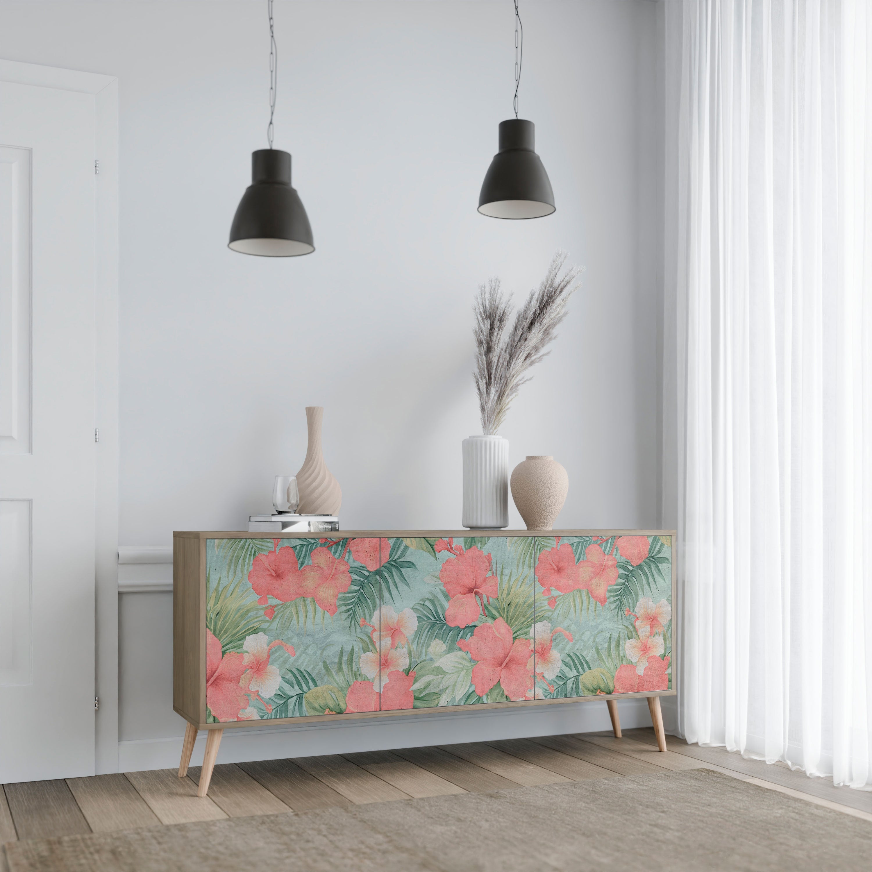 HAWAIIAN SPIRIT 3-türiges Sideboard in Eichenoptik