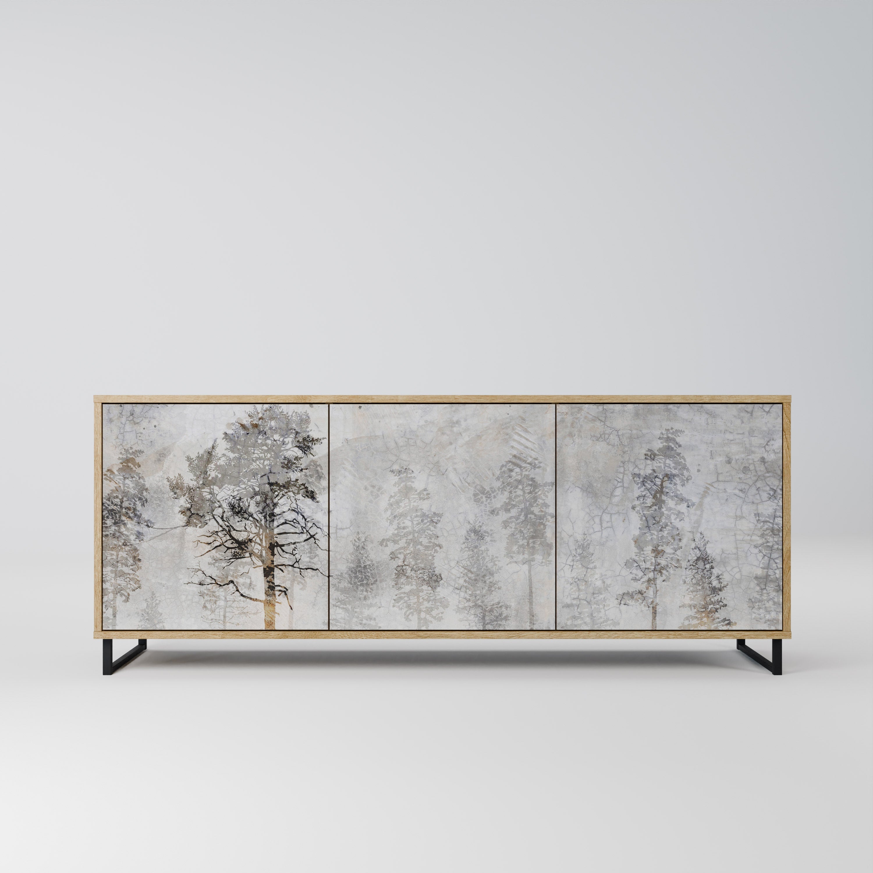 FADE IN THE TREES 3-türiges Sideboard in Eichenoptik