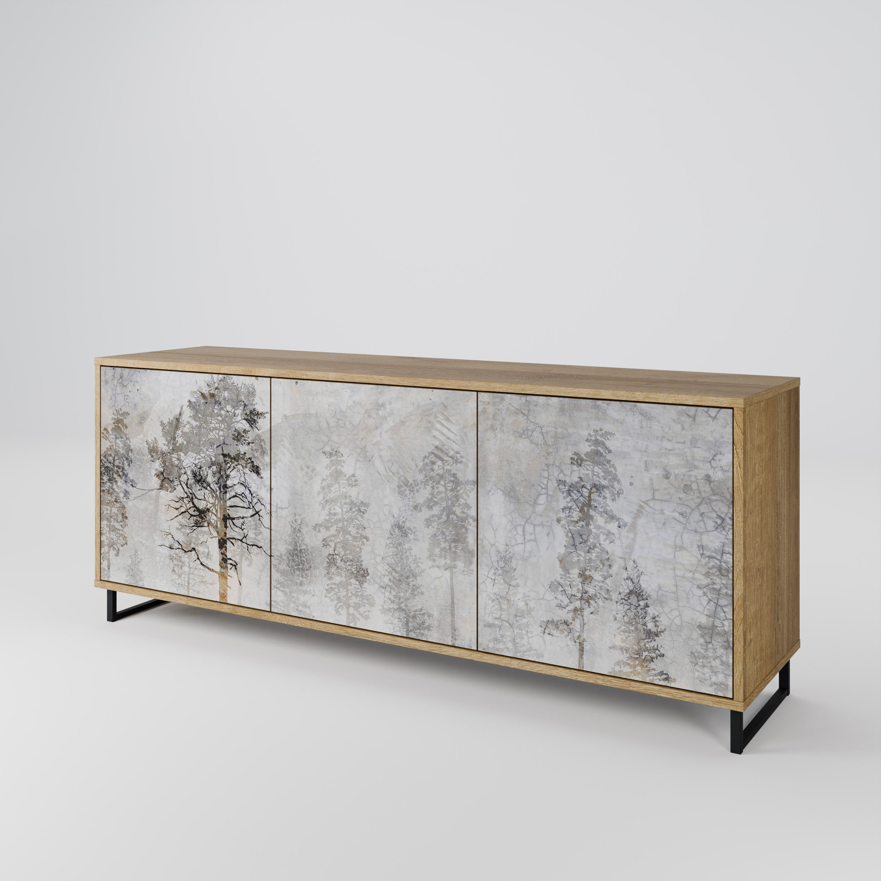 FADE IN THE TREES 3-türiges Sideboard in Eichenoptik