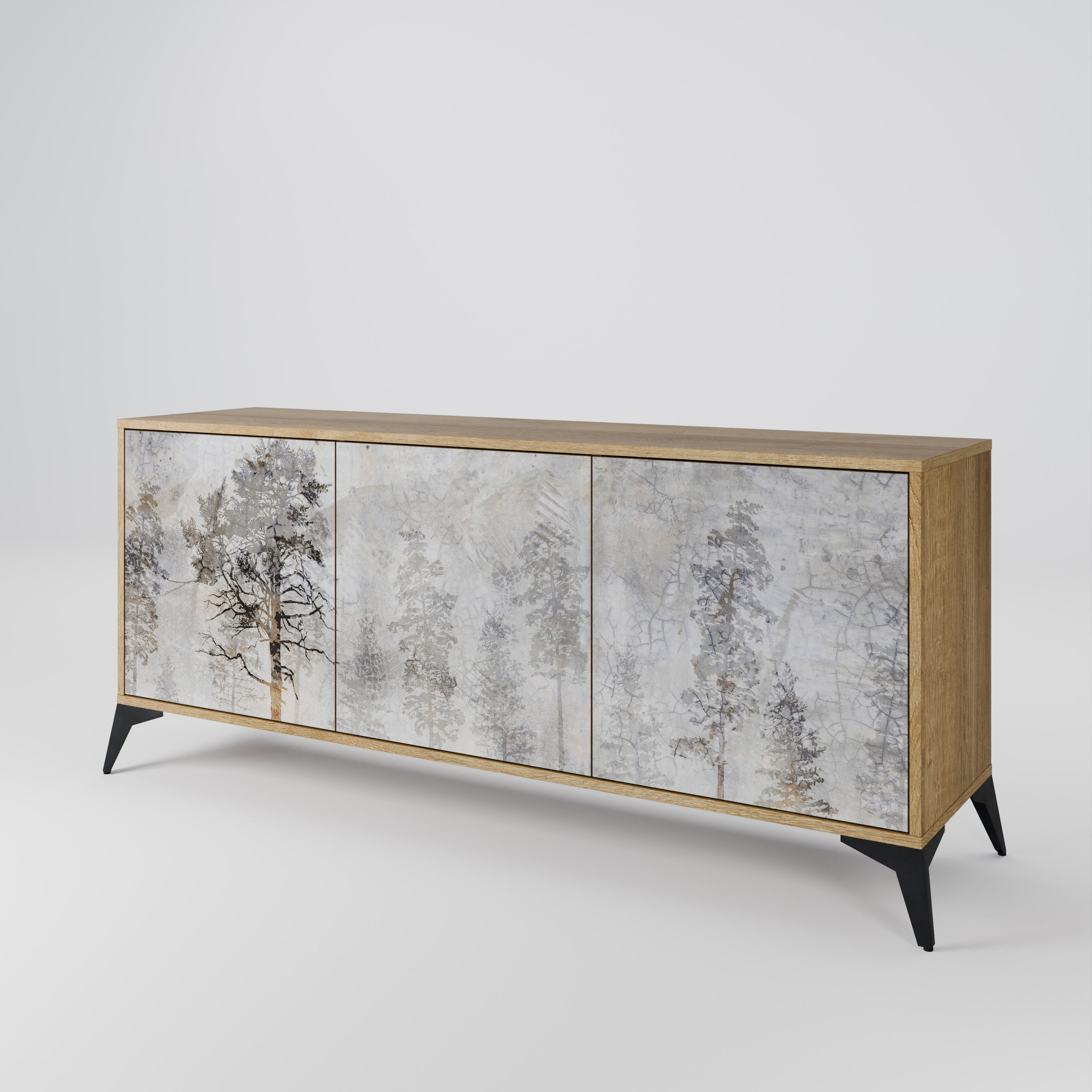 FADE IN THE TREES 3-türiges Sideboard in Eichenoptik