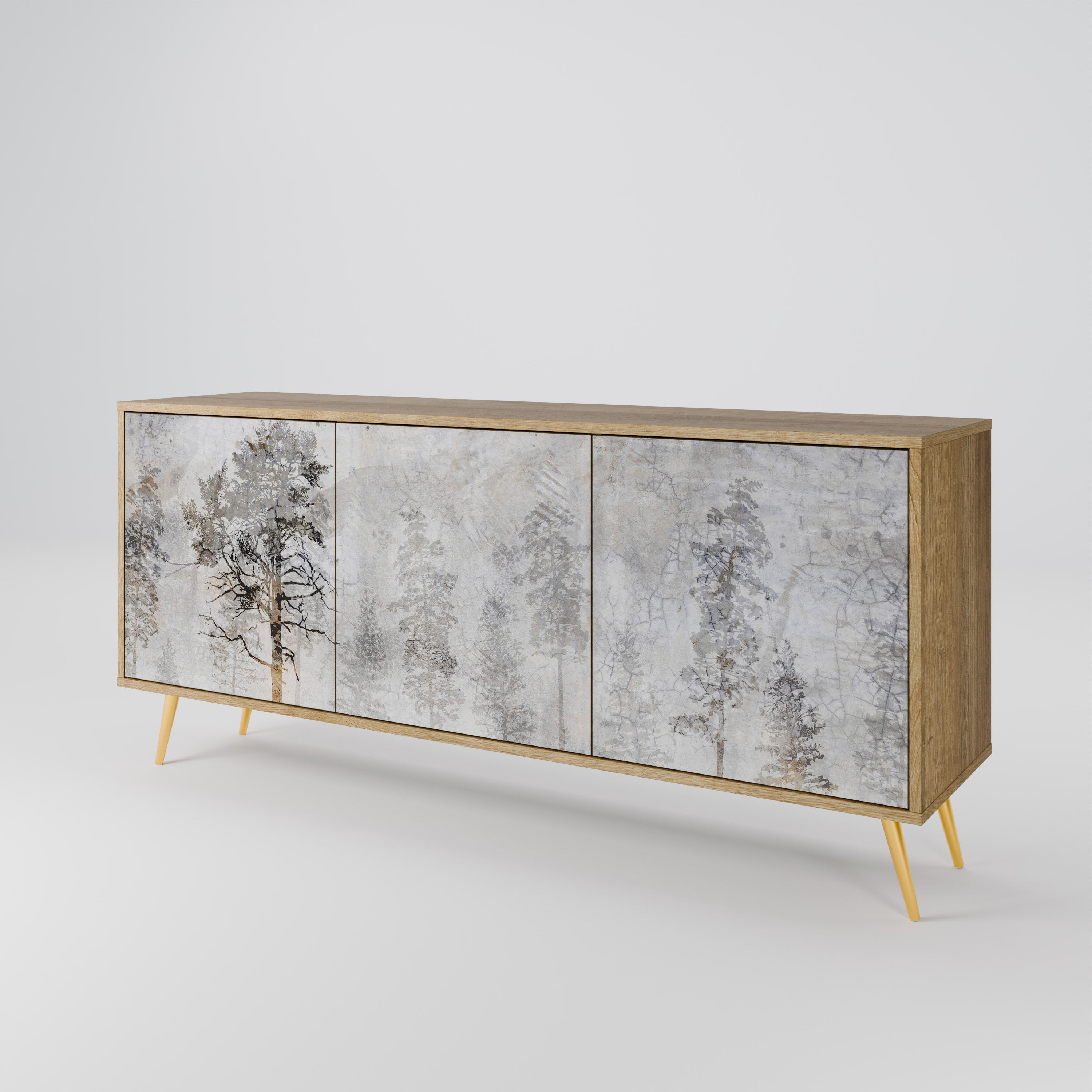 FADE IN THE TREES 3-türiges Sideboard in Eichenoptik