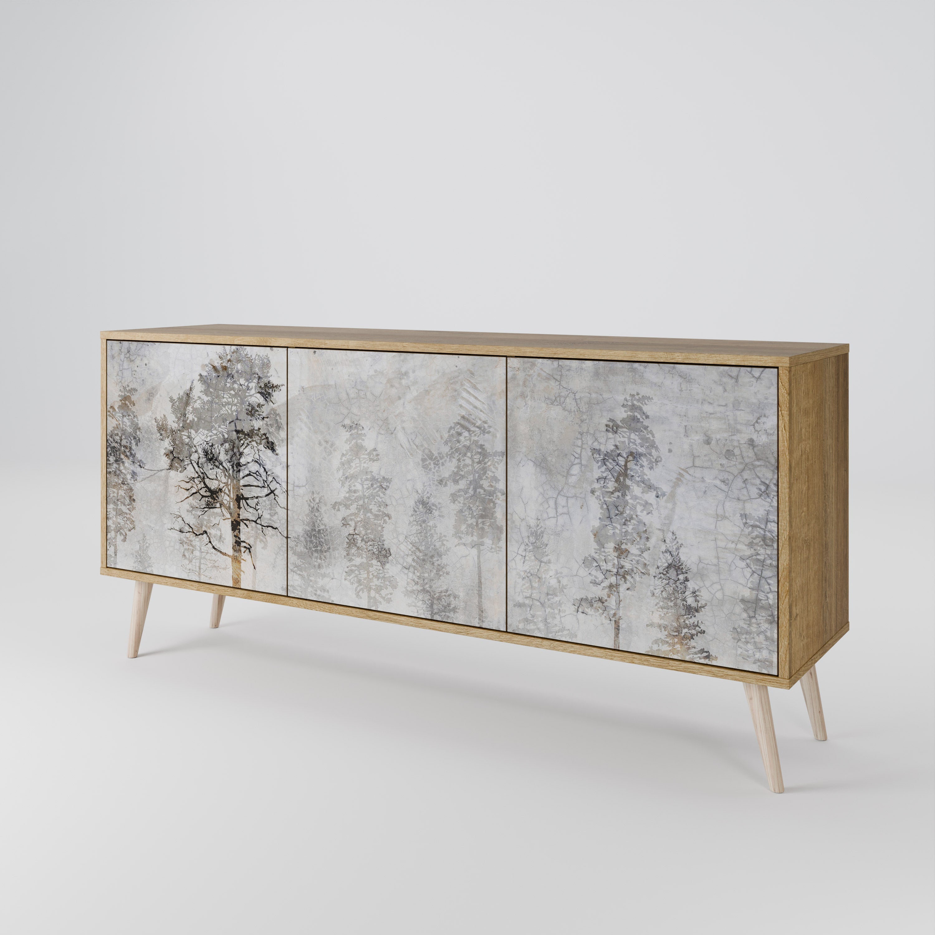 FADE IN THE TREES 3-türiges Sideboard in Eichenoptik