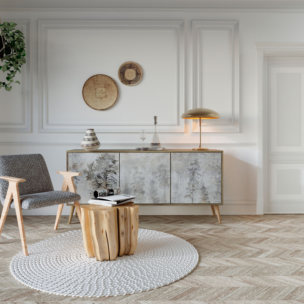 FADE IN THE TREES 3-türiges Sideboard