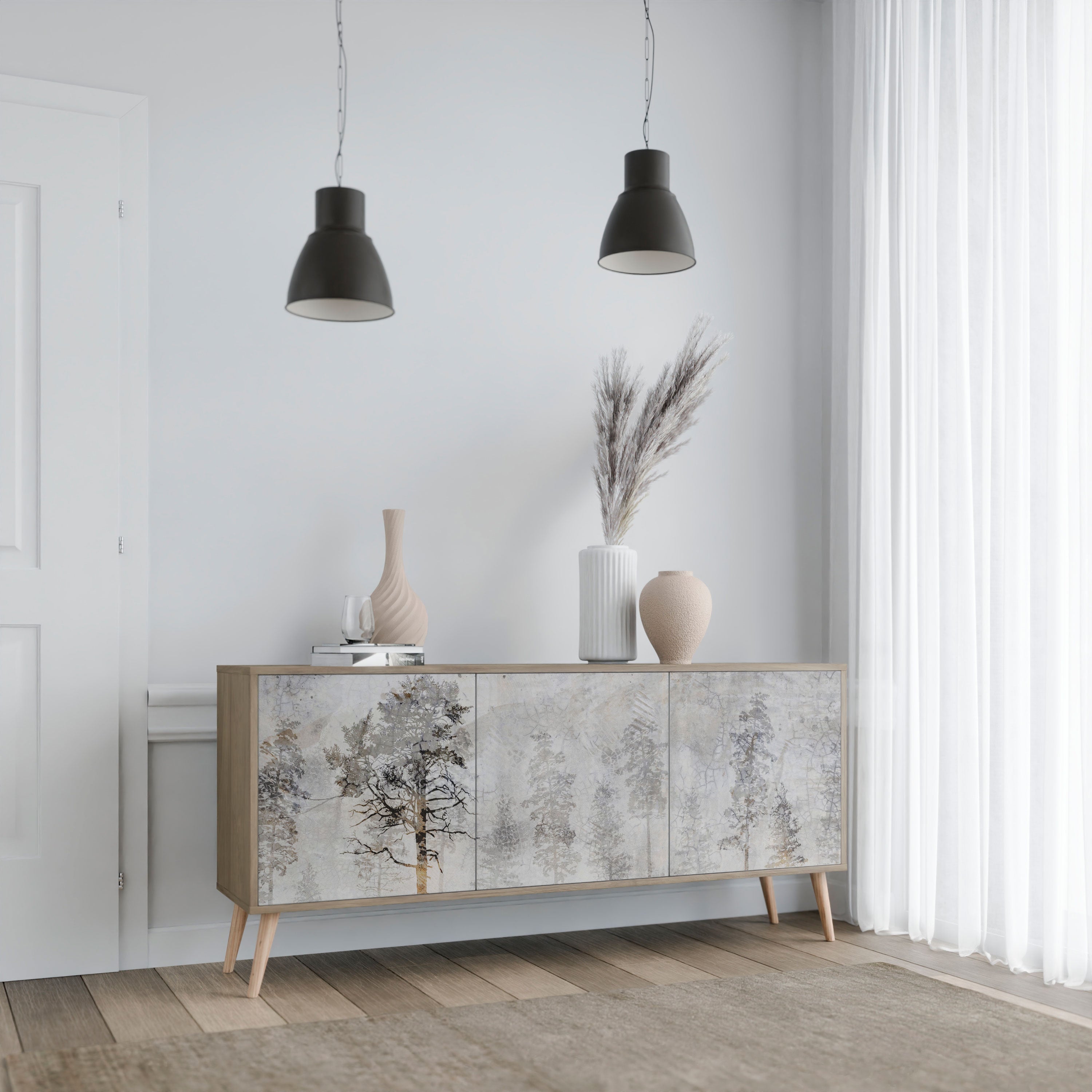 FADE IN THE TREES 3-türiges Sideboard in Eichenoptik