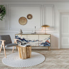 JAPANESE LANDSCAPE Sideboard mit 3 Türen in Eiche-Optik