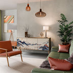 JAPANESE LANDSCAPE Sideboard mit 3 Türen in Eiche-Optik