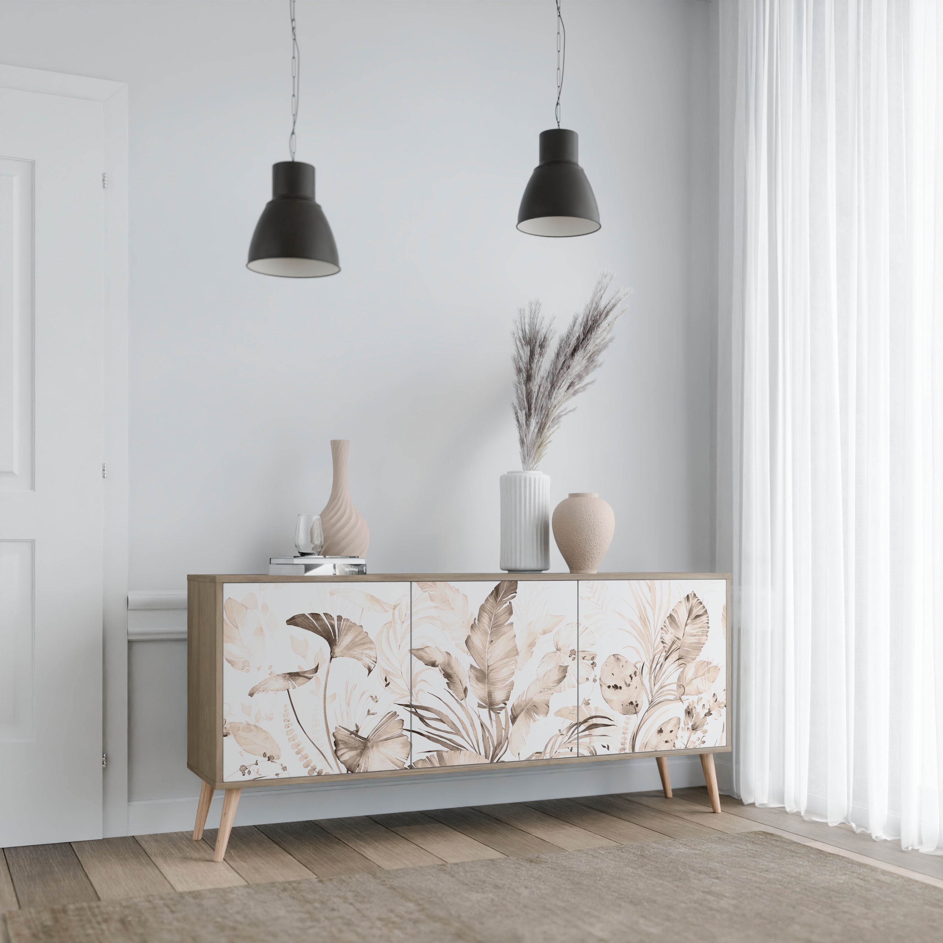 WILD TENDERNESS 3-türiges Sideboard in Eichenoptik