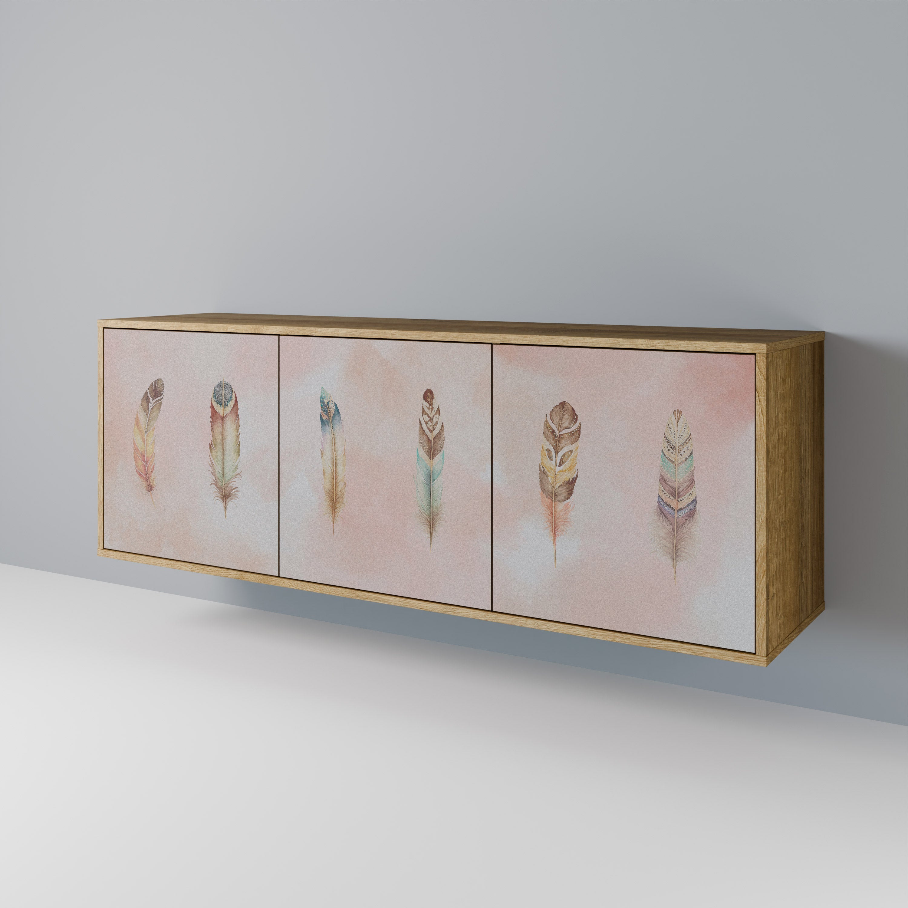 THE DELIQUESCE 3-türiges Sideboard in Eichenoptik