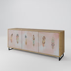 THE DELIQUESCE Sideboard mit 3 Türen in Eiche-Optik