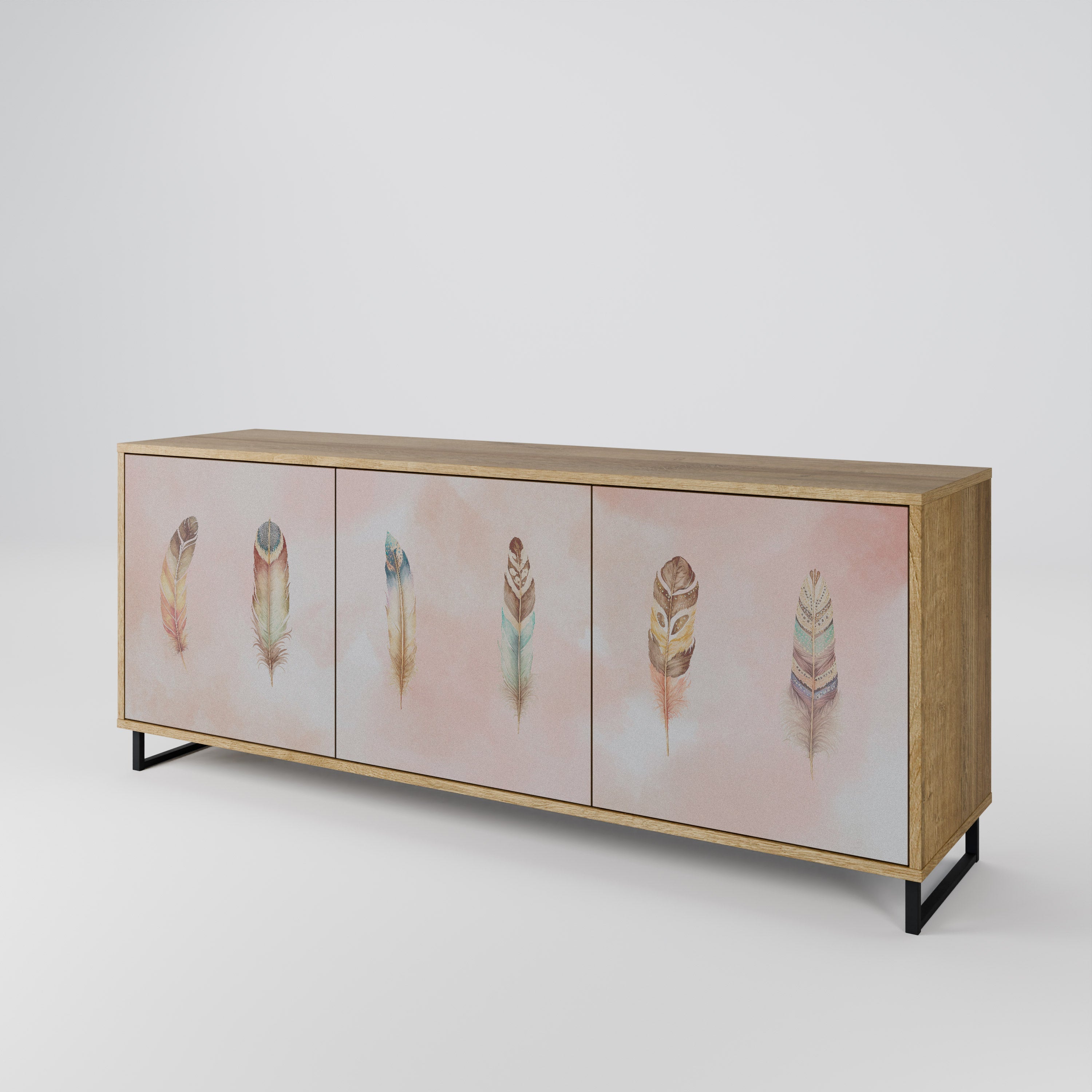 THE DELIQUESCE 3-türiges Sideboard in Eichenoptik