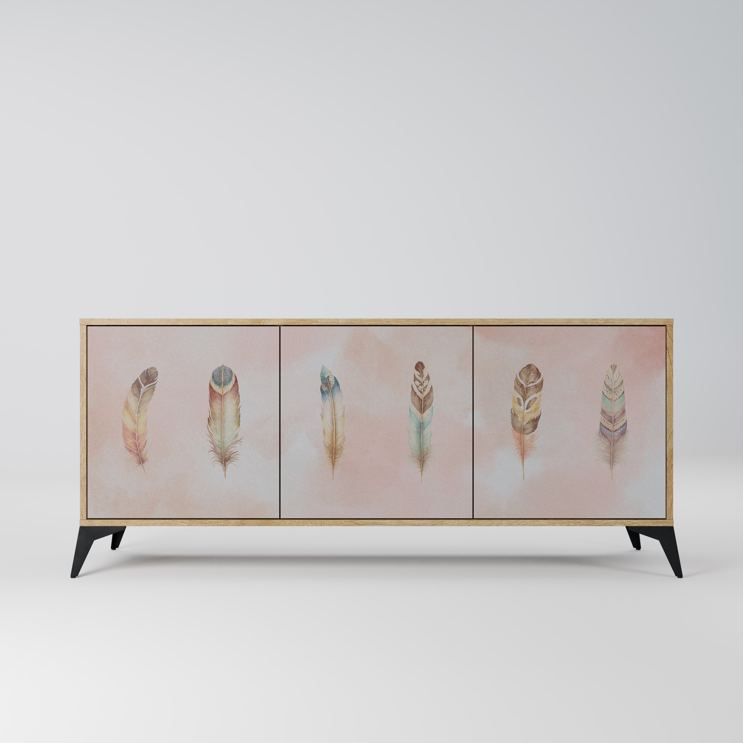 THE DELIQUESCE 3-türiges Sideboard in Eichenoptik