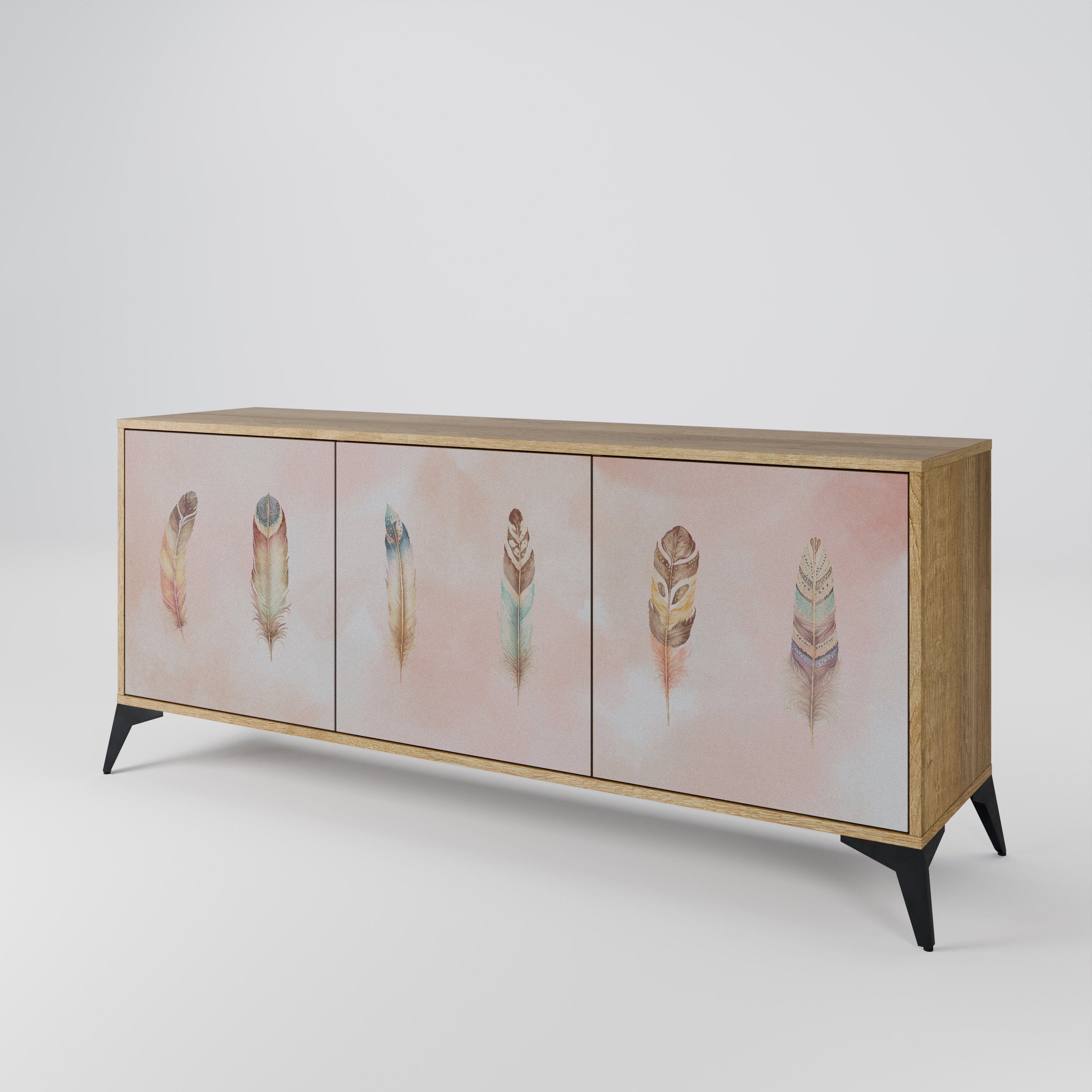 THE DELIQUESCE 3-türiges Sideboard in Eichenoptik