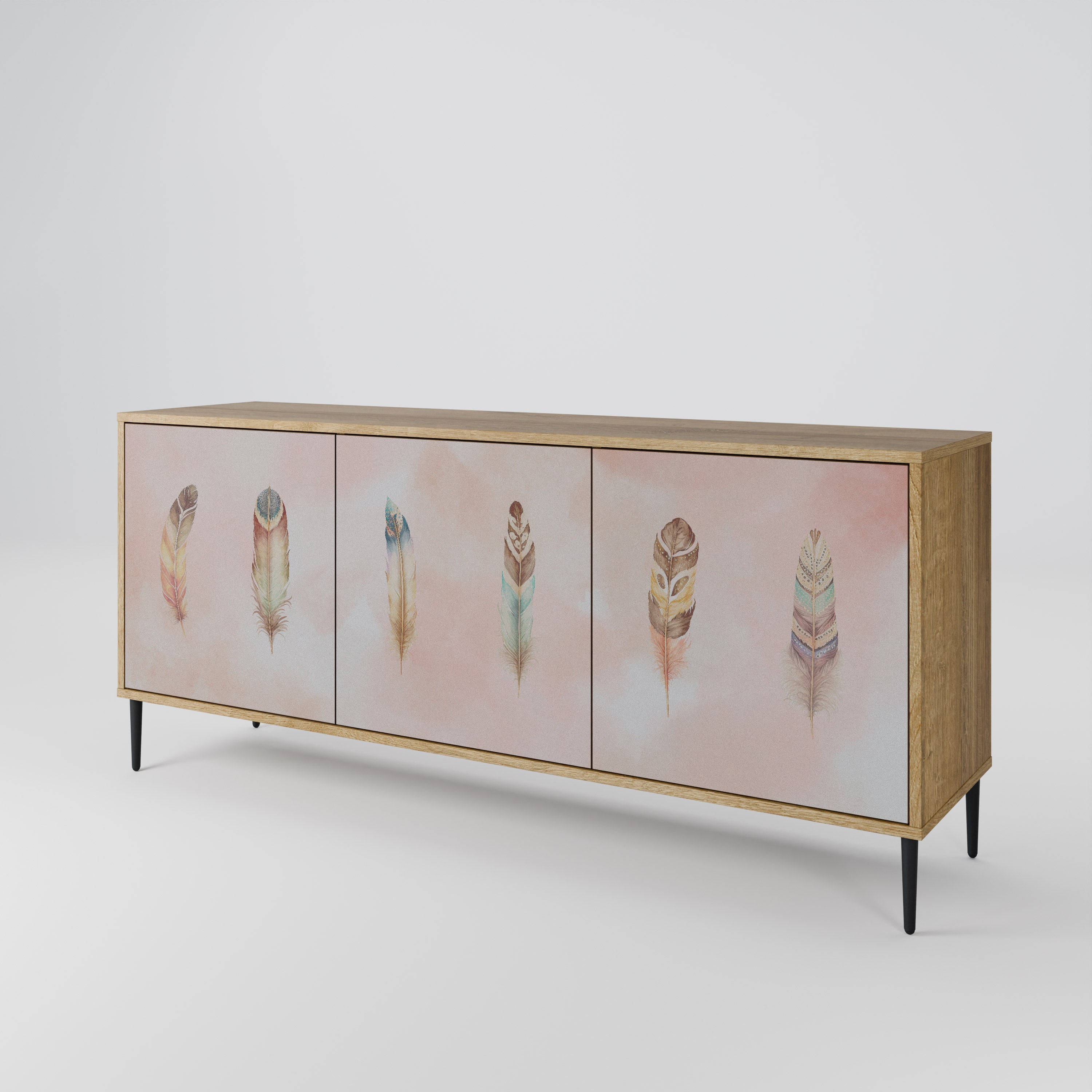 THE DELIQUESCE 3-türiges Sideboard in Eichenoptik
