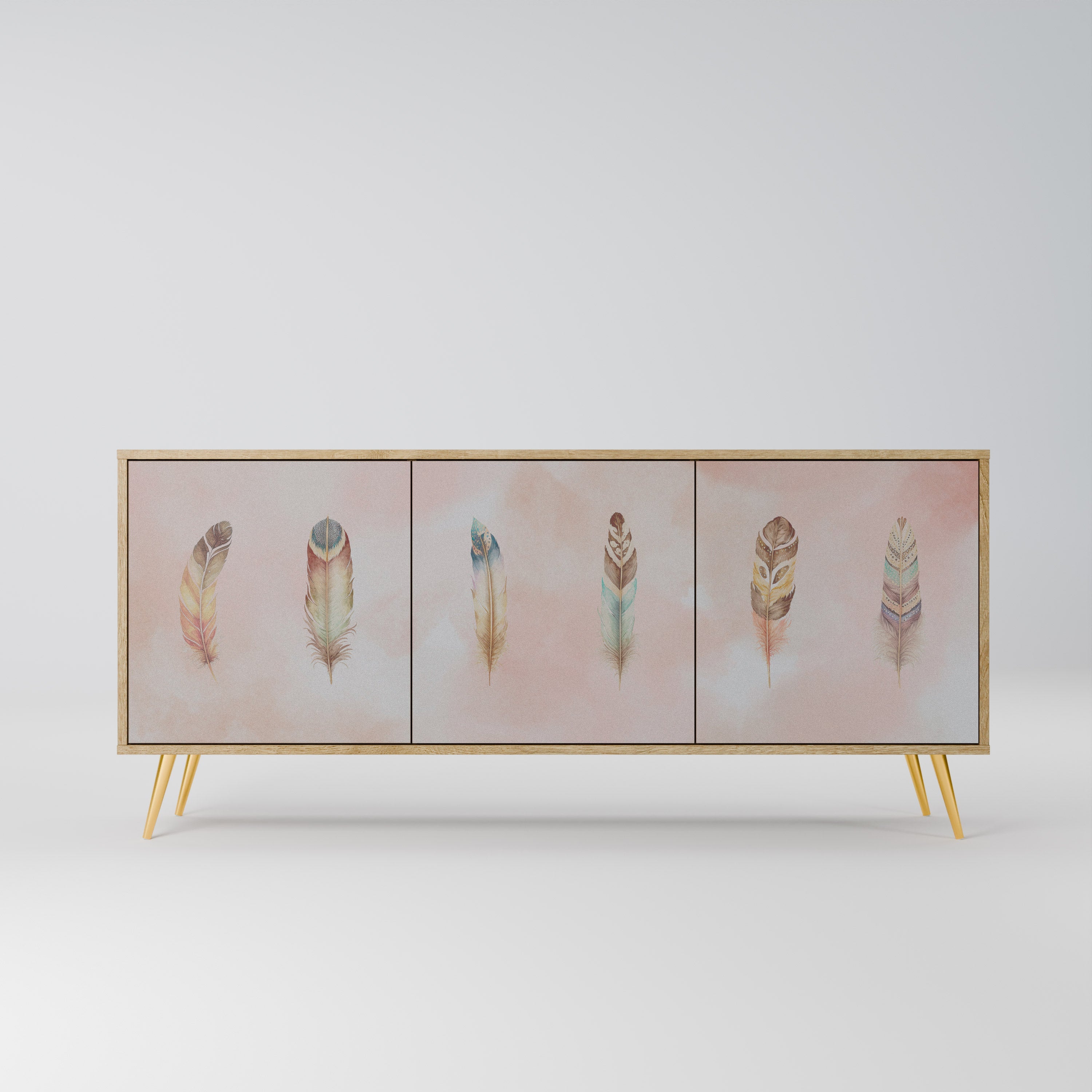 THE DELIQUESCE 3-türiges Sideboard in Eichenoptik