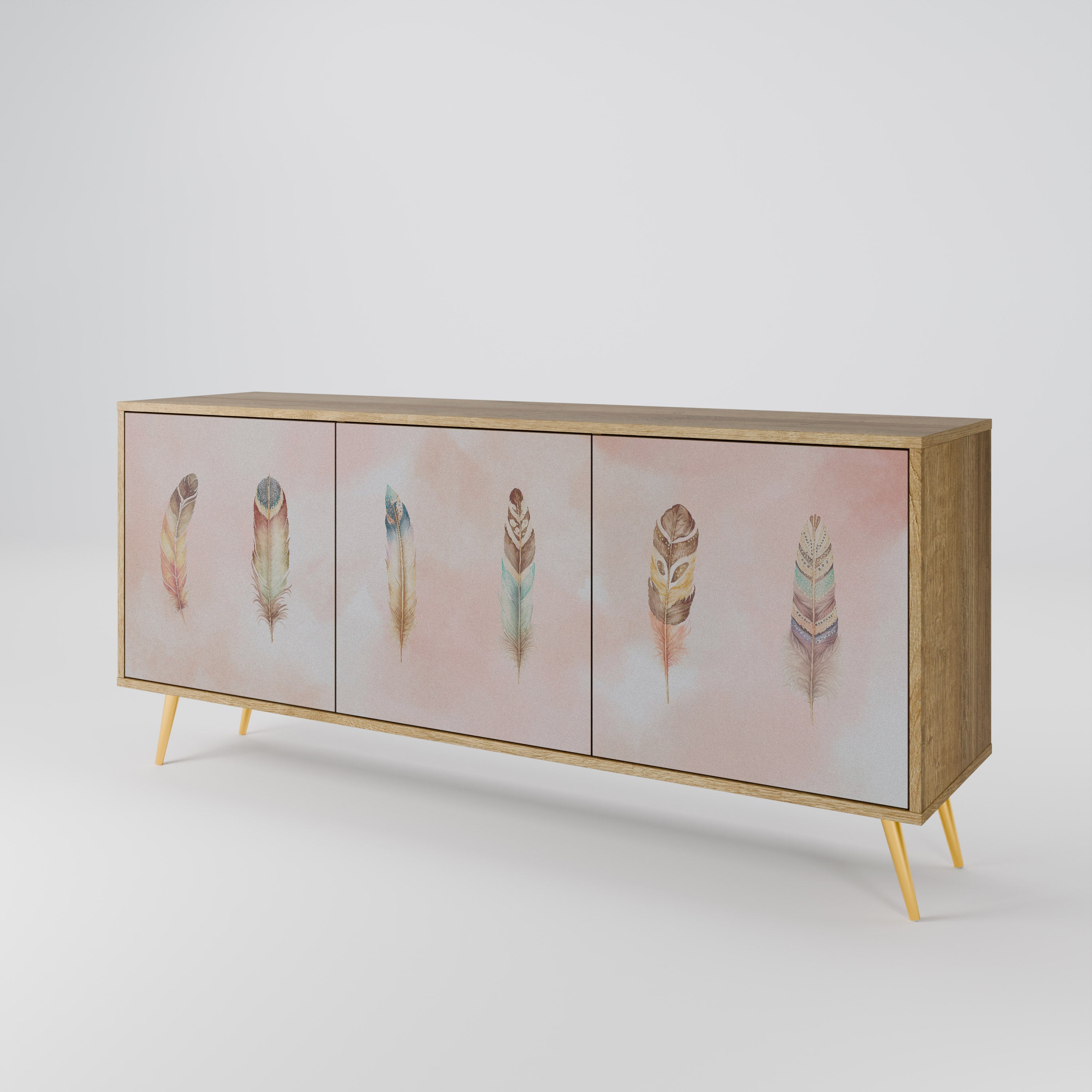 THE DELIQUESCE 3-türiges Sideboard in Eichenoptik