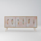 THE DELIQUESCE Sideboard mit 3 Türen in Eiche-Optik