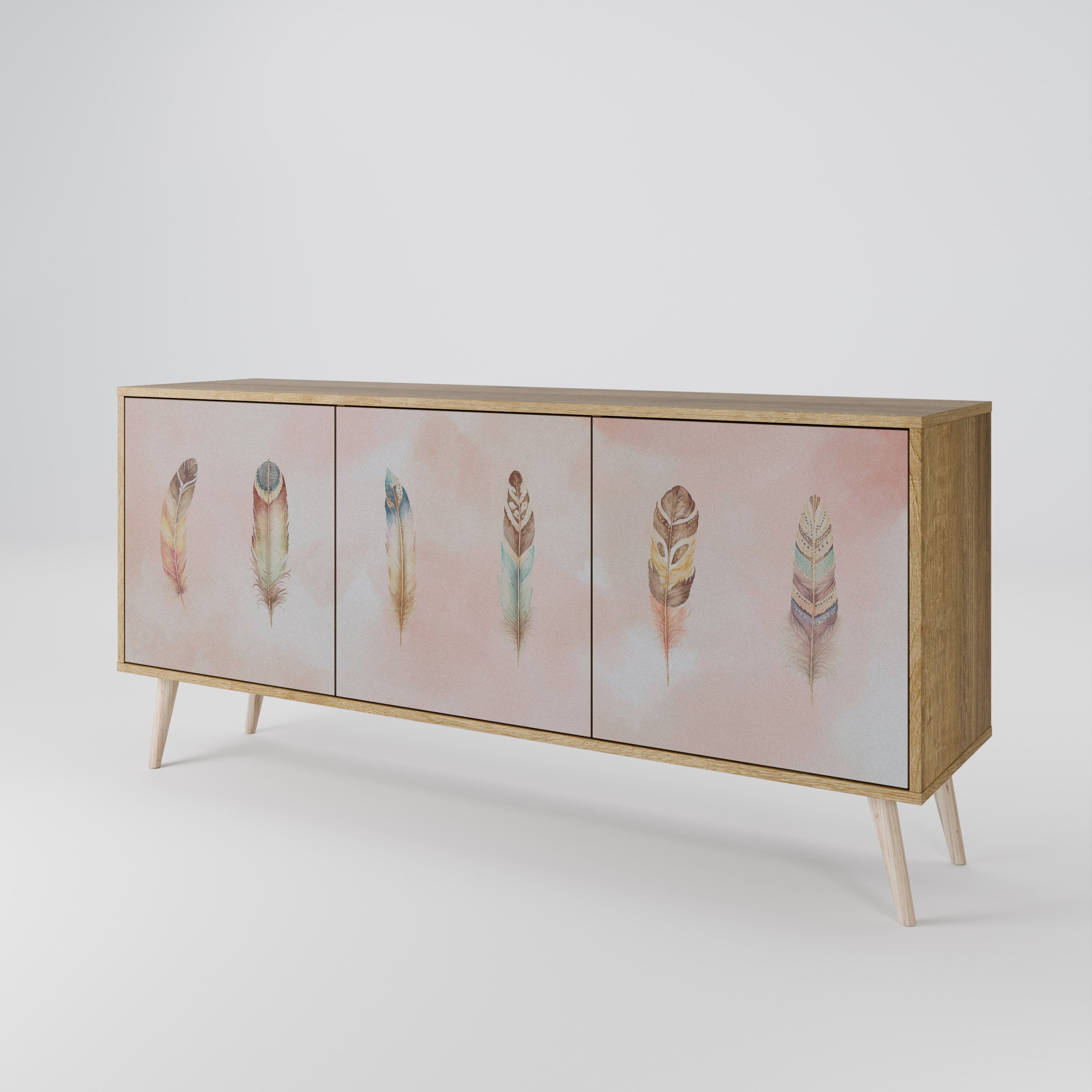 THE DELIQUESCE 3-türiges Sideboard in Eichenoptik