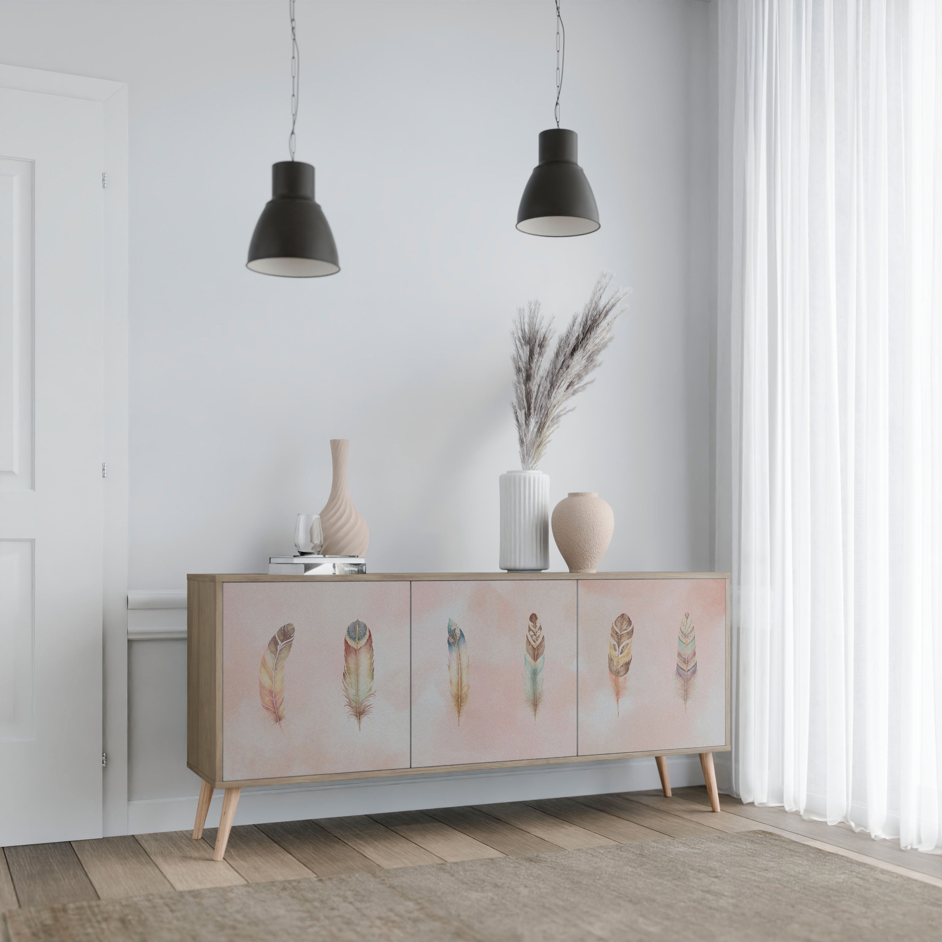 THE DELIQUESCE 3-türiges Sideboard in Eichenoptik