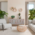 THE DELIQUESCE Sideboard mit 3 Türen in Eiche-Optik