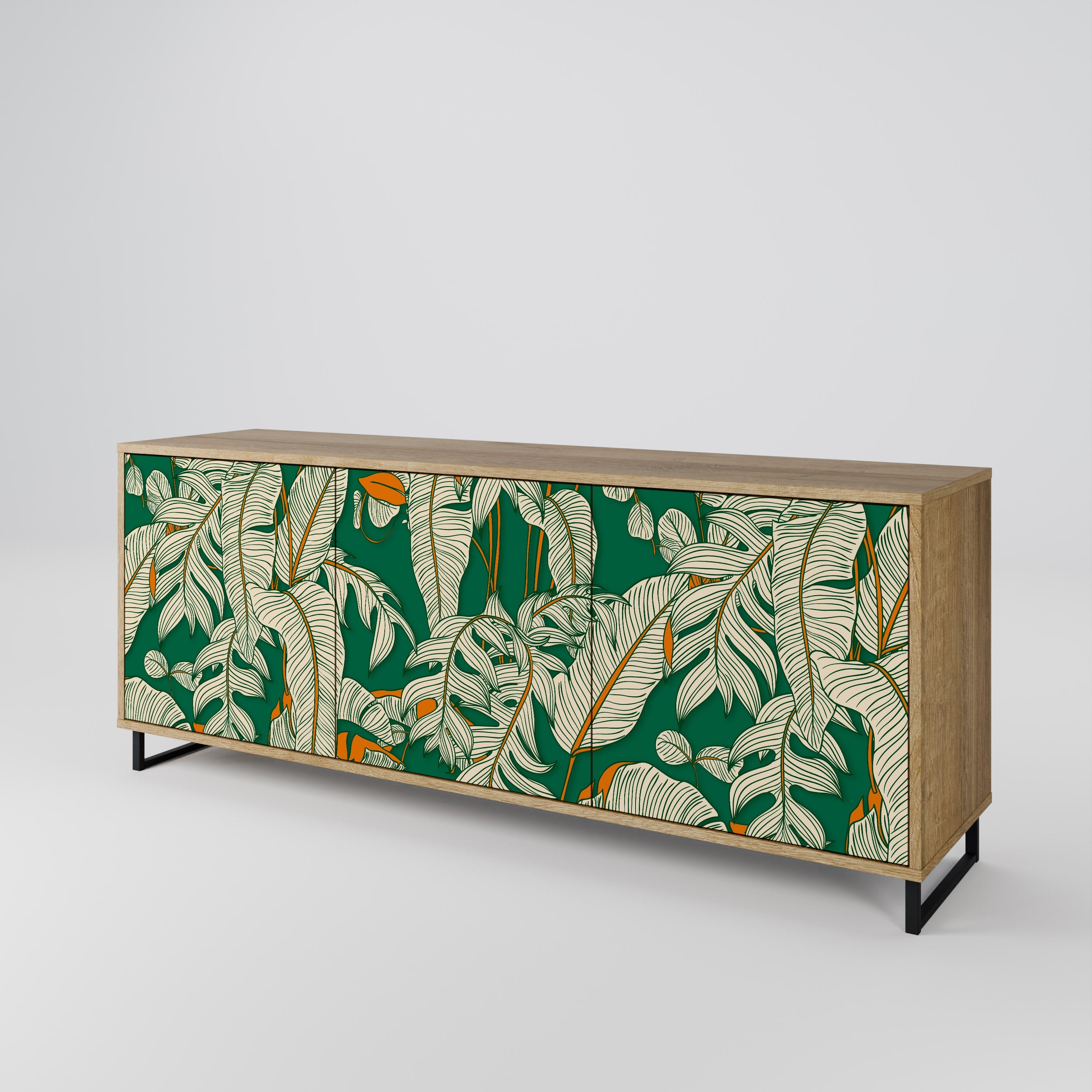 VERDANT PLEASURES 3-türiges Sideboard in Eichenoptik