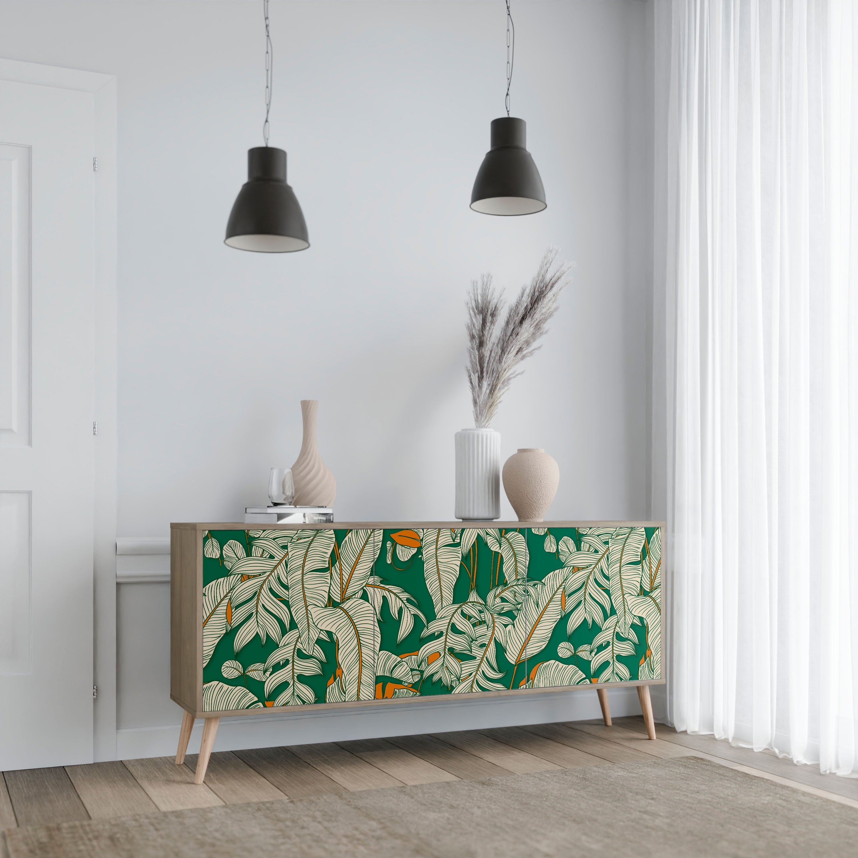 VERDANT PLEASURES 3-türiges Sideboard in Eichenoptik