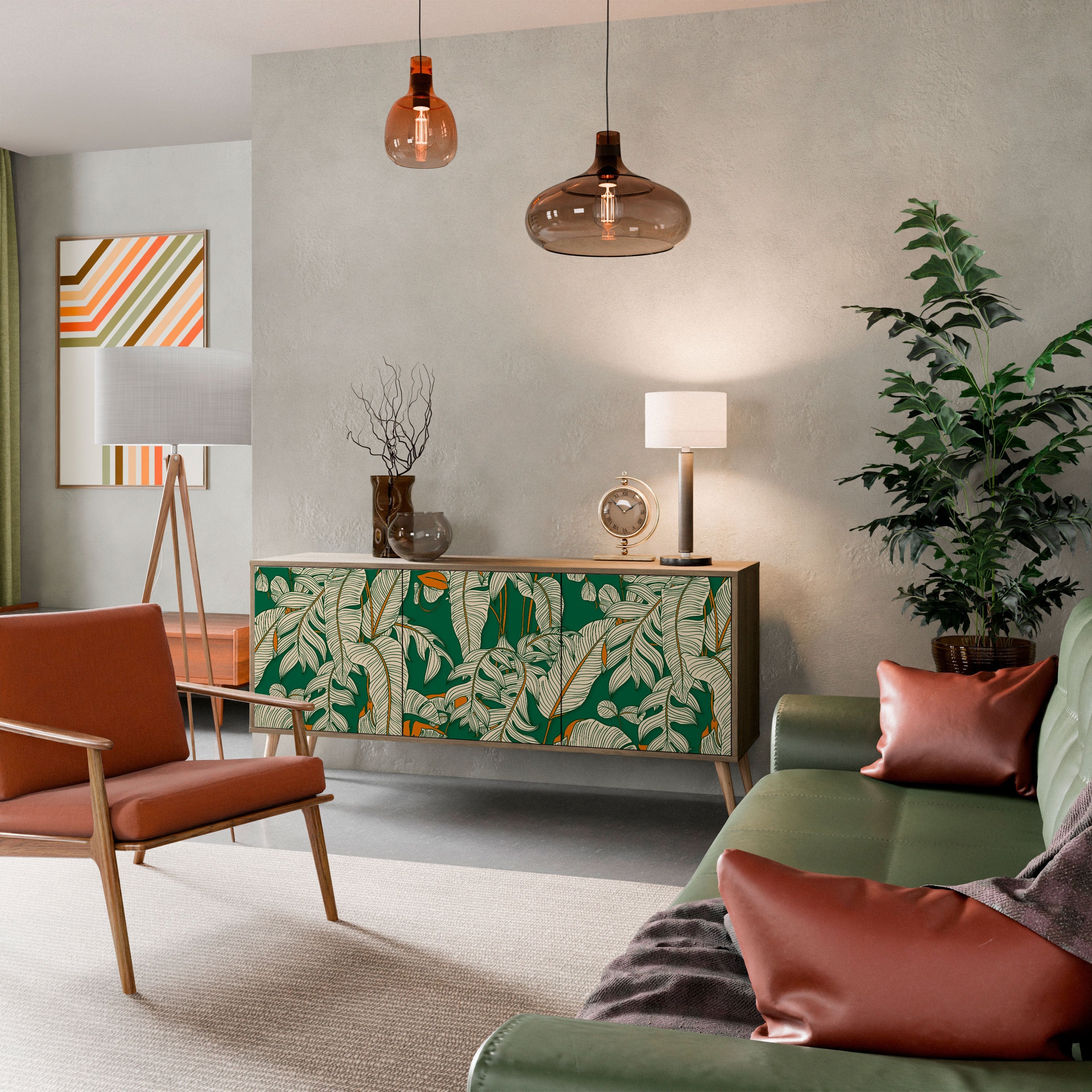 VERDANT PLEASURES 3-türiges Sideboard in Eichenoptik