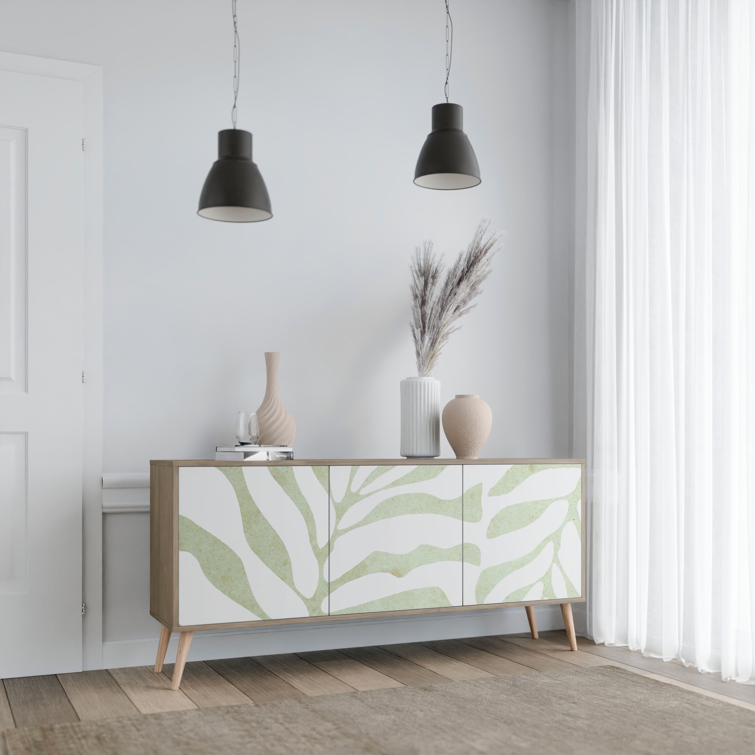 BOTANICAL SPARK 3-türiges Sideboard in Eichenoptik