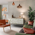 BOTANICAL SPARK Sideboard mit 3 Türen in Eiche-Optik