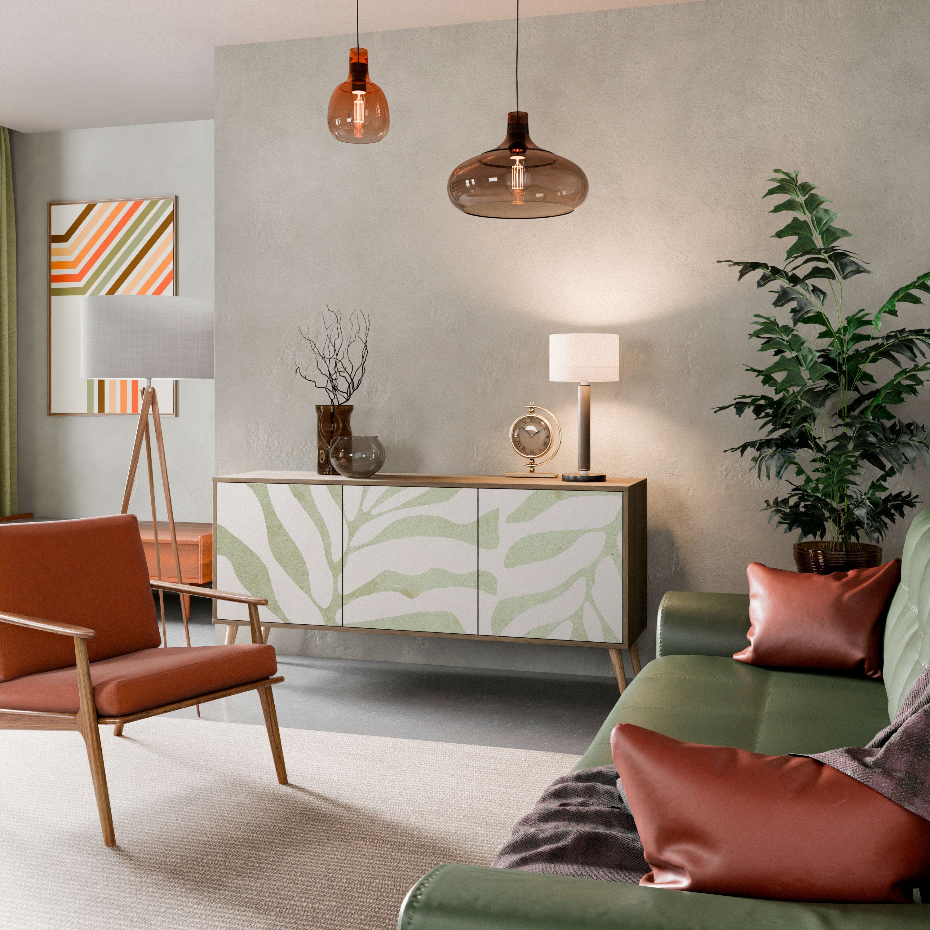 BOTANICAL SPARK 3-türiges Sideboard in Eichenoptik