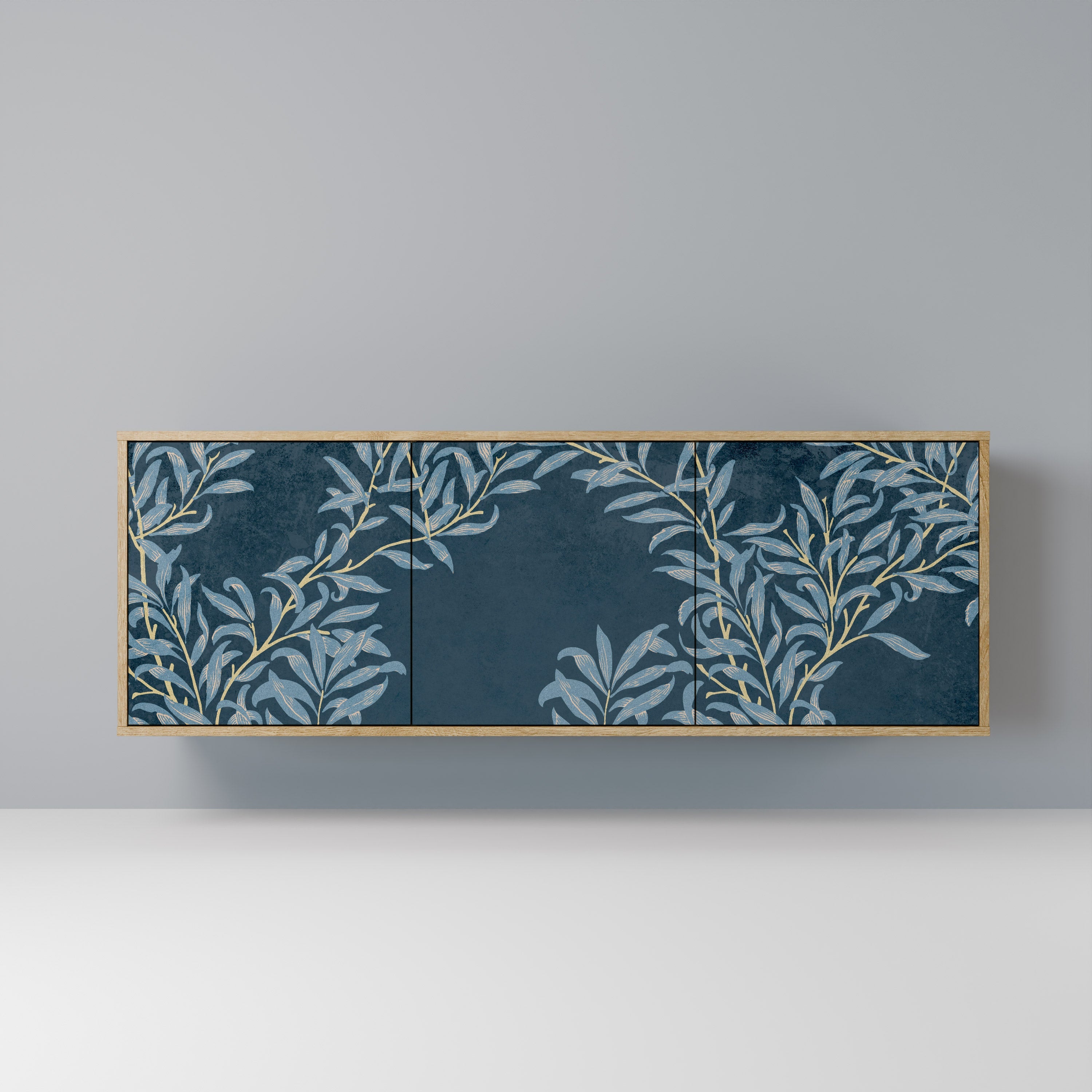 BLUE LEAVES 3-türiges Sideboard in Eichenoptik