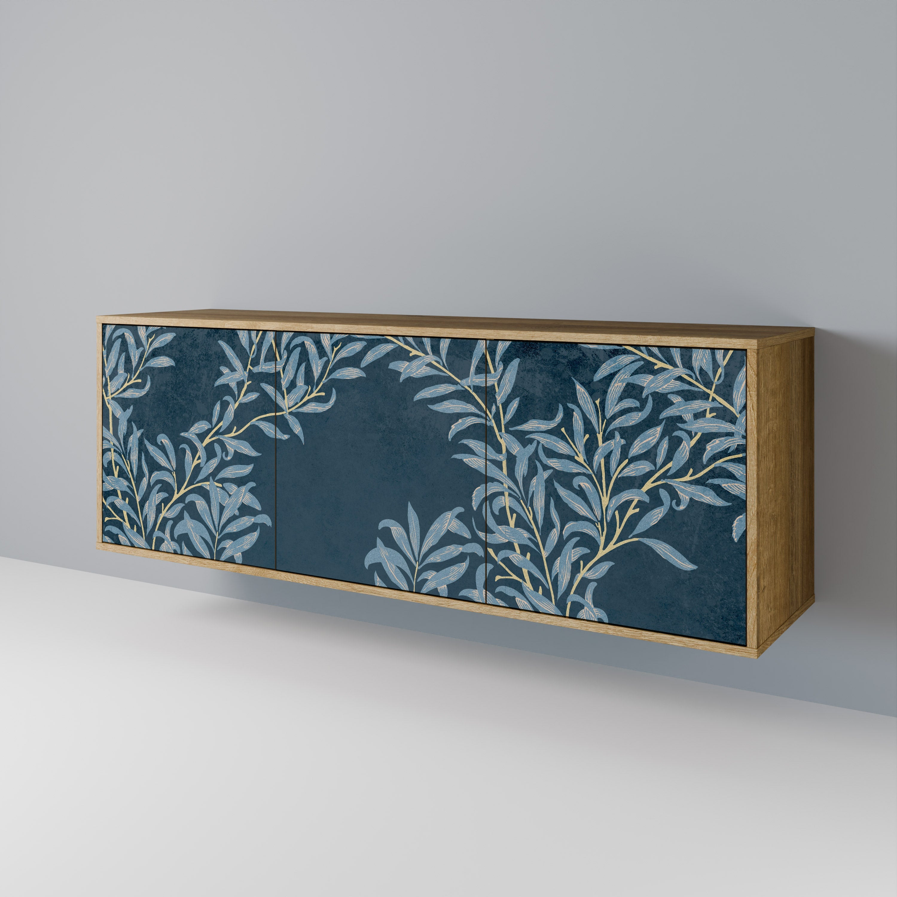 BLUE LEAVES 3-türiges Sideboard in Eichenoptik
