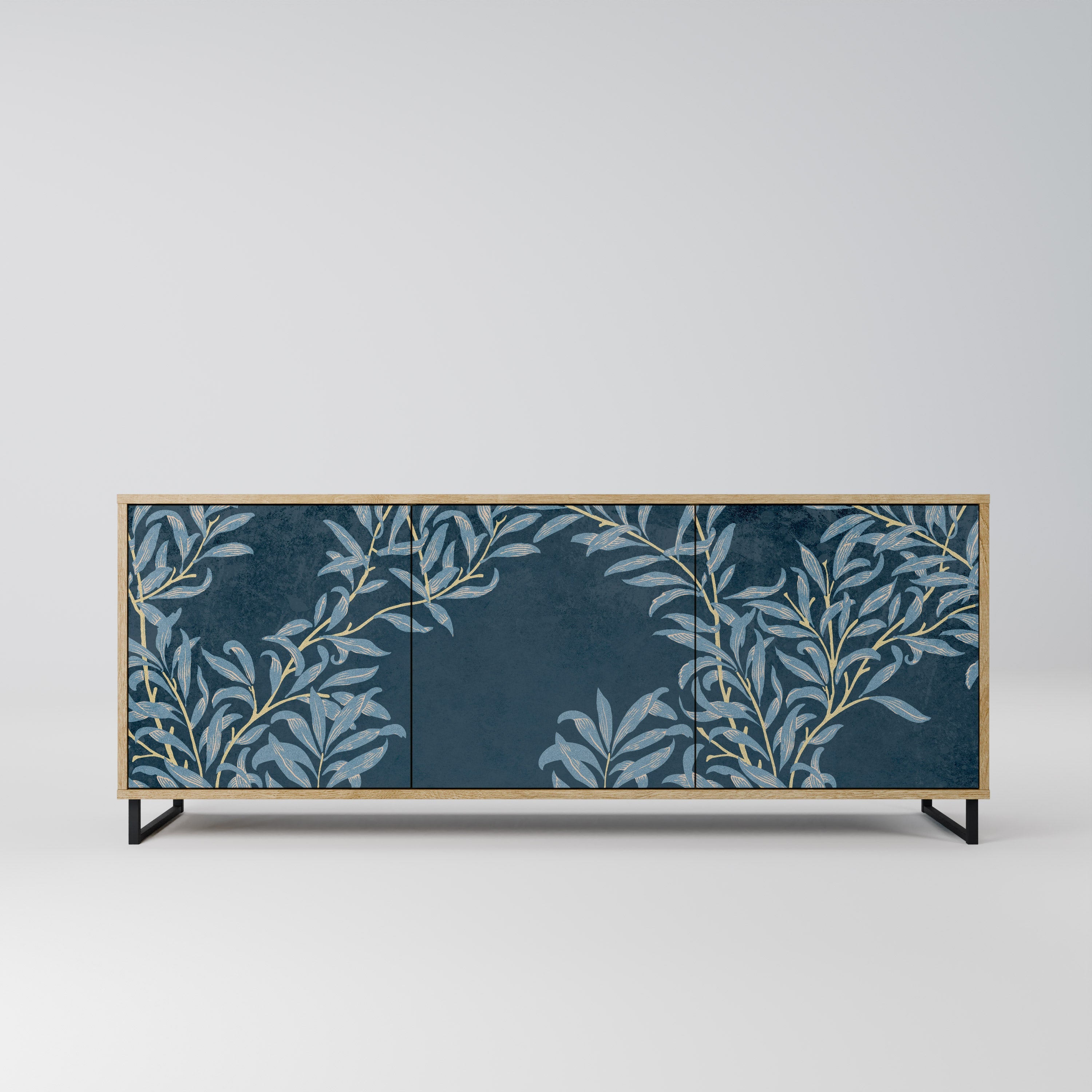 BLUE LEAVES 3-türiges Sideboard in Eichenoptik