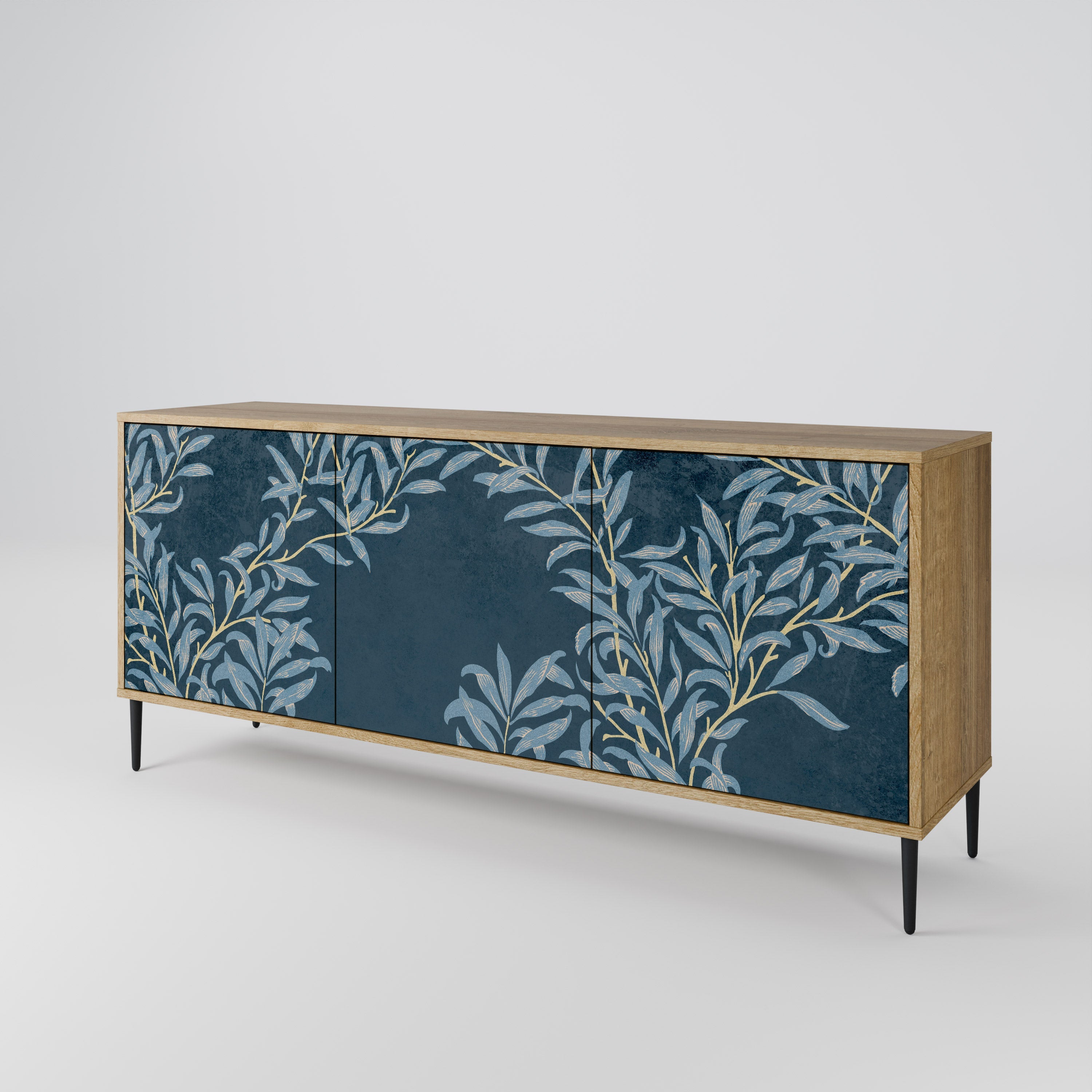 BLUE LEAVES 3-türiges Sideboard in Eichenoptik