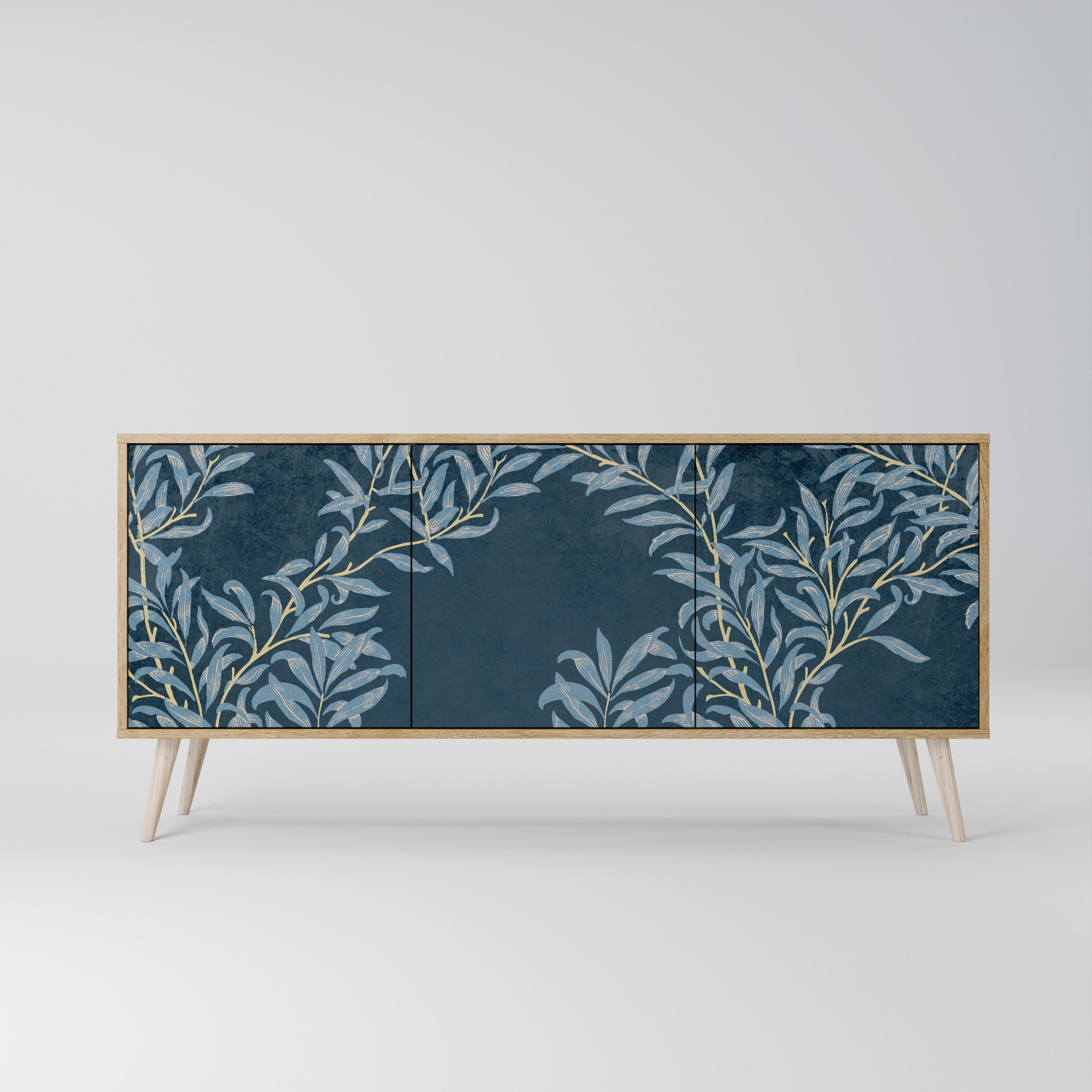 BLUE LEAVES 3-türiges Sideboard in Eichenoptik
