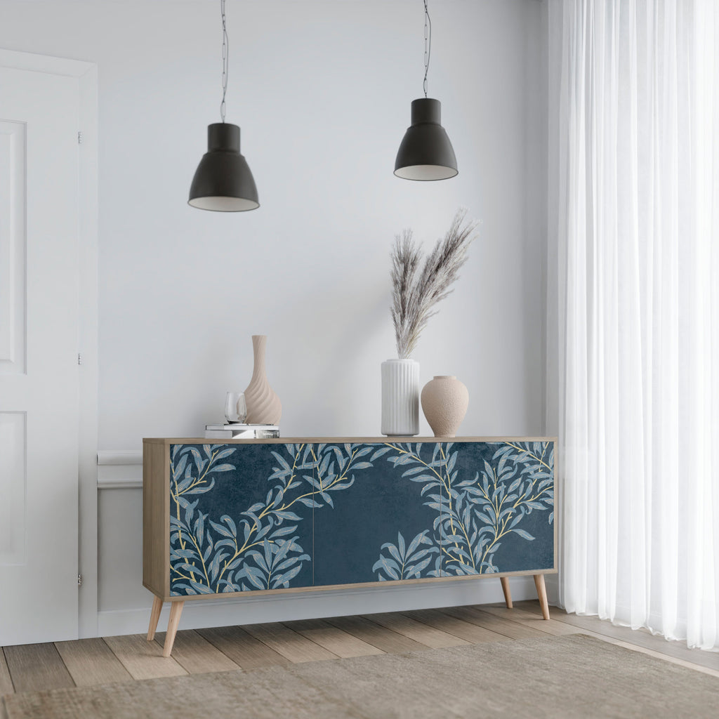 BLUE LEAVES 3-türiges Sideboard in Eichenoptik