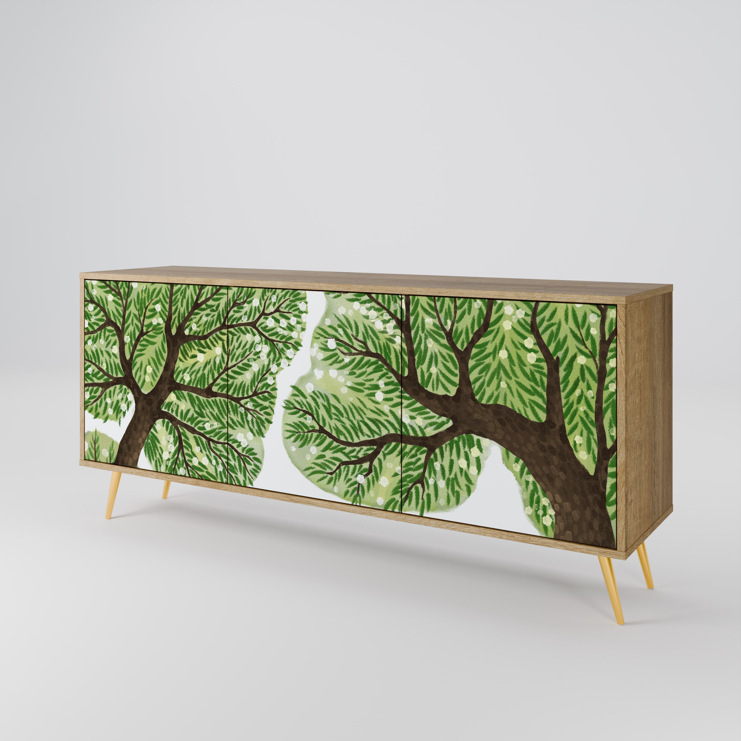 WILDERNESS DASH 3-türiges Sideboard in Eichenoptik