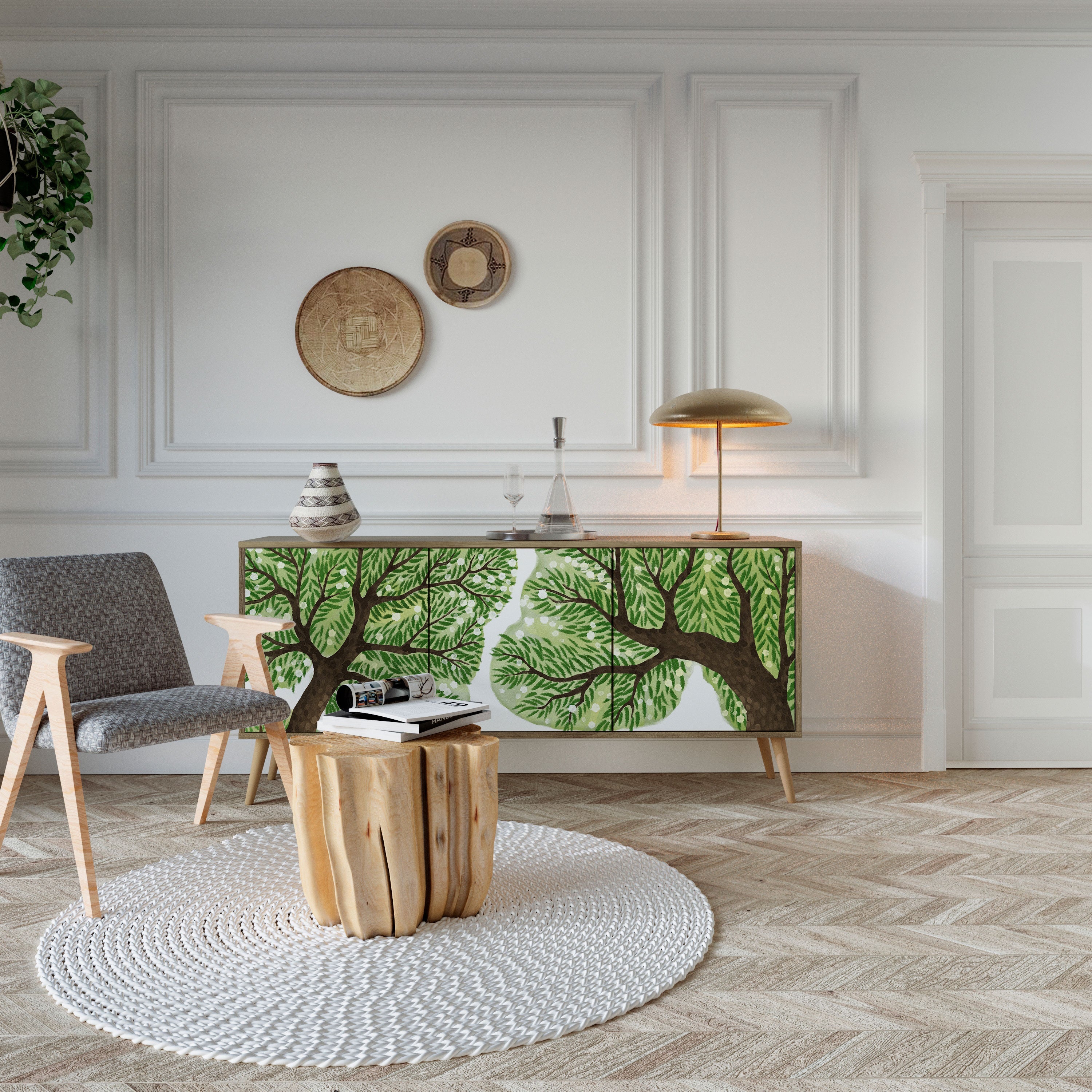 WILDERNESS DASH 3-türiges Sideboard in Eichenoptik