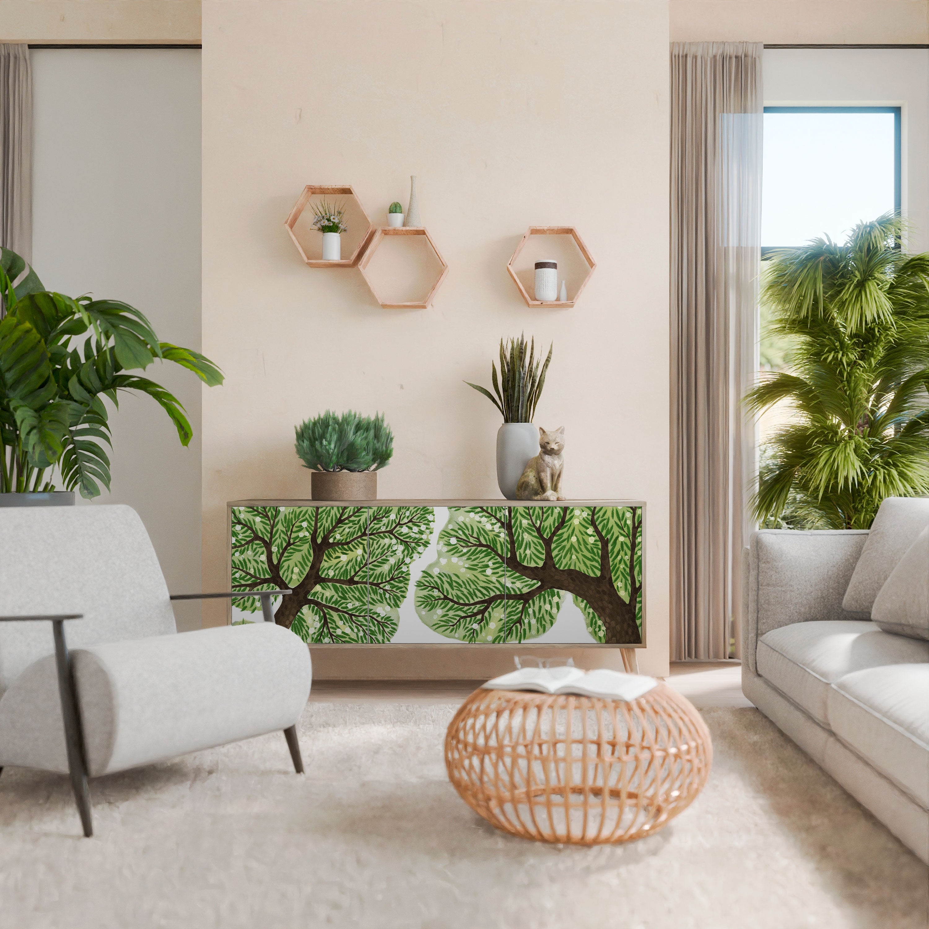 WILDERNESS DASH 3-türiges Sideboard in Eichenoptik