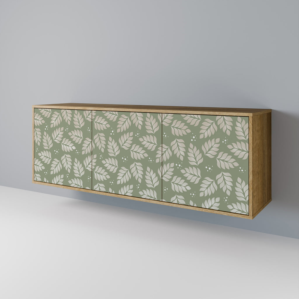 LEAVES ON GREEN 3-türiges Sideboard in Eichenoptik